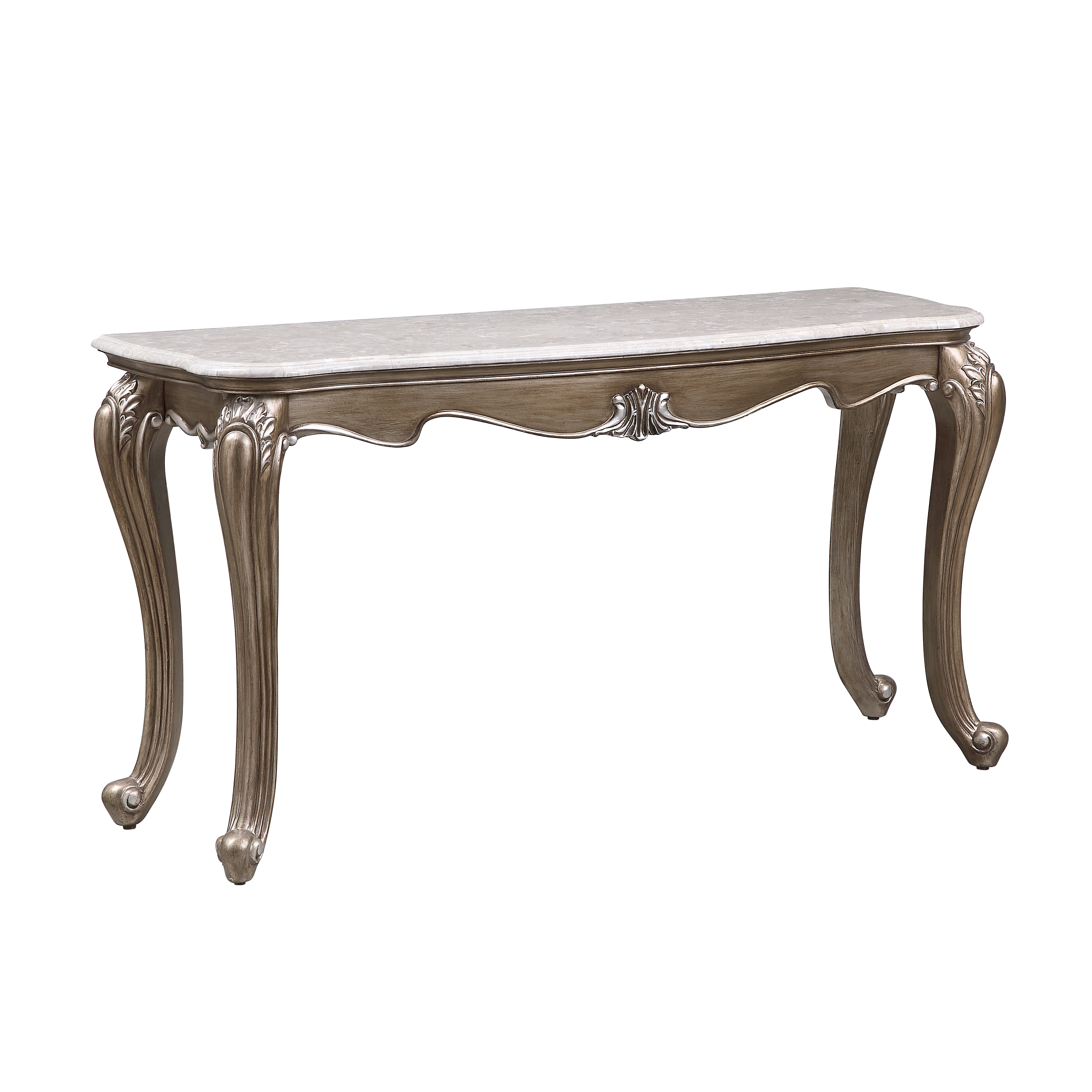 ACME Elozzol Sofa Table in Marble  Antique Bronze Finish-CASAINC