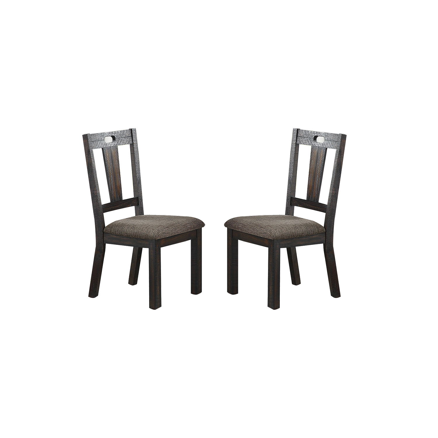 Upholstery Dining Chairs, Dark Grey(Set of 2)-CASAINC