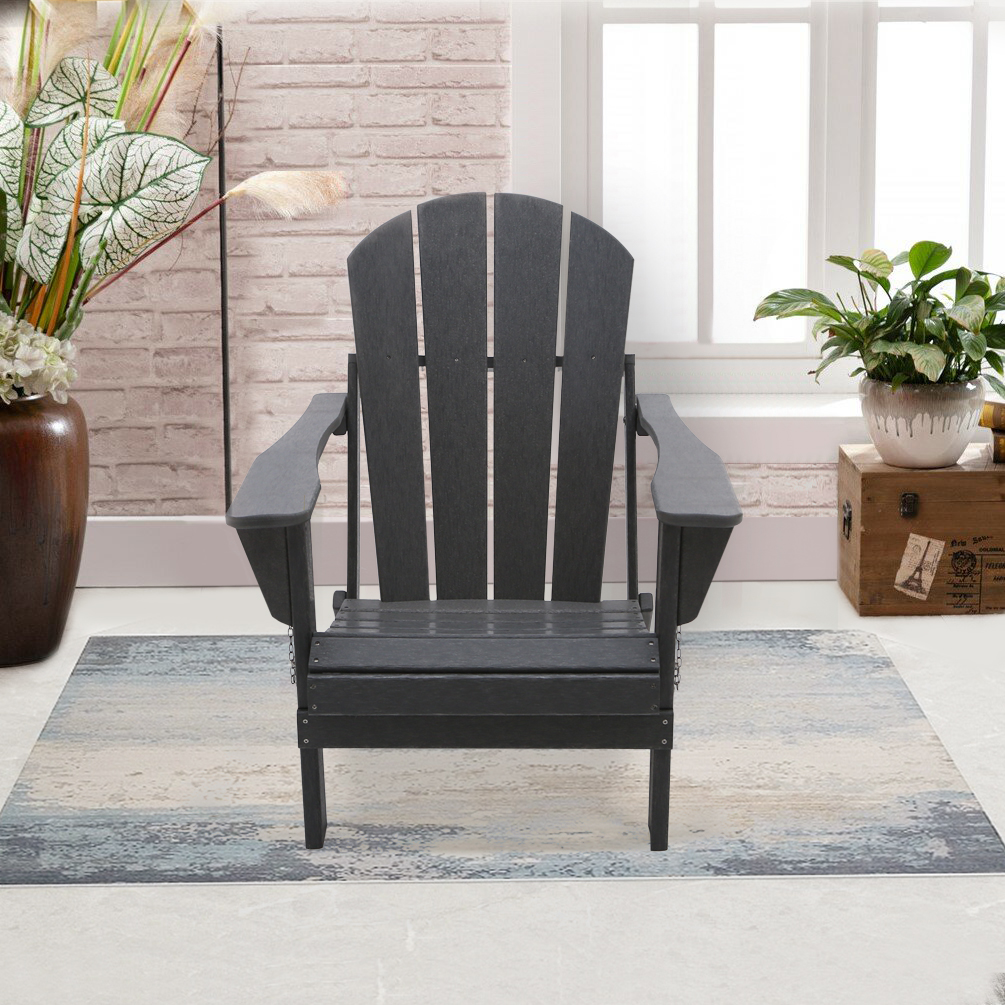 Classic Solid All-weather Folding HDPE Adirondack Chair-CASAINC