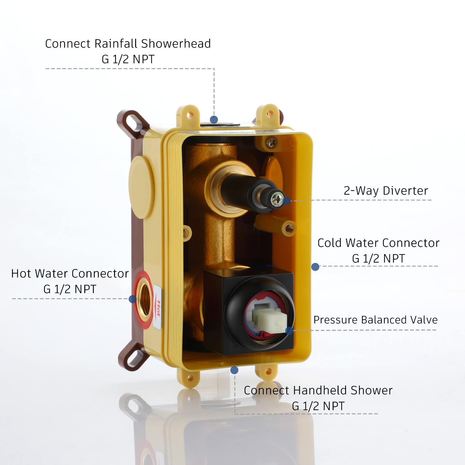 Casainc 2 Function 10" Wall Mounted Dual Shower Heads Shower System In Chrome