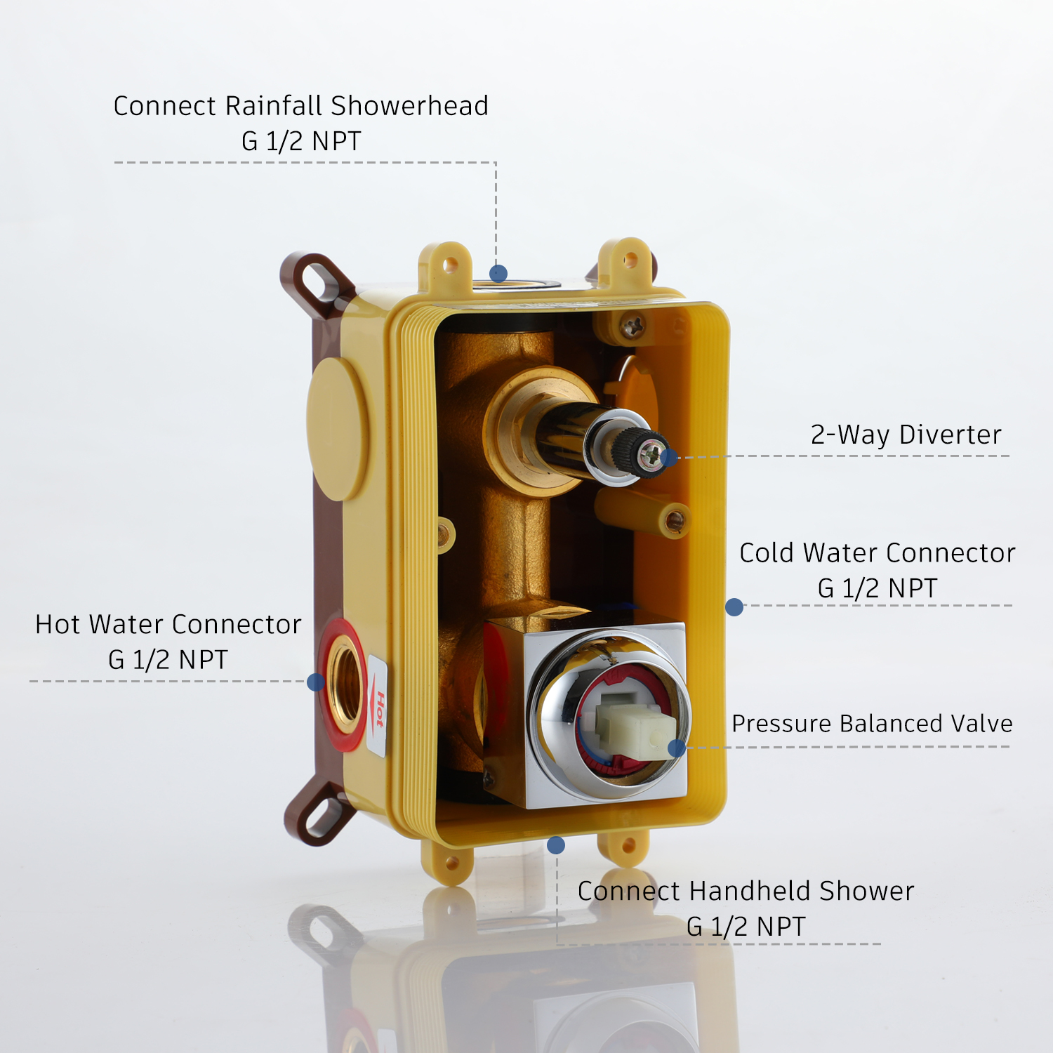CASAINC 2 Function 10" Ceiling Mount Dual Shower Heads Shower System With Sliding Rod Shower Hand