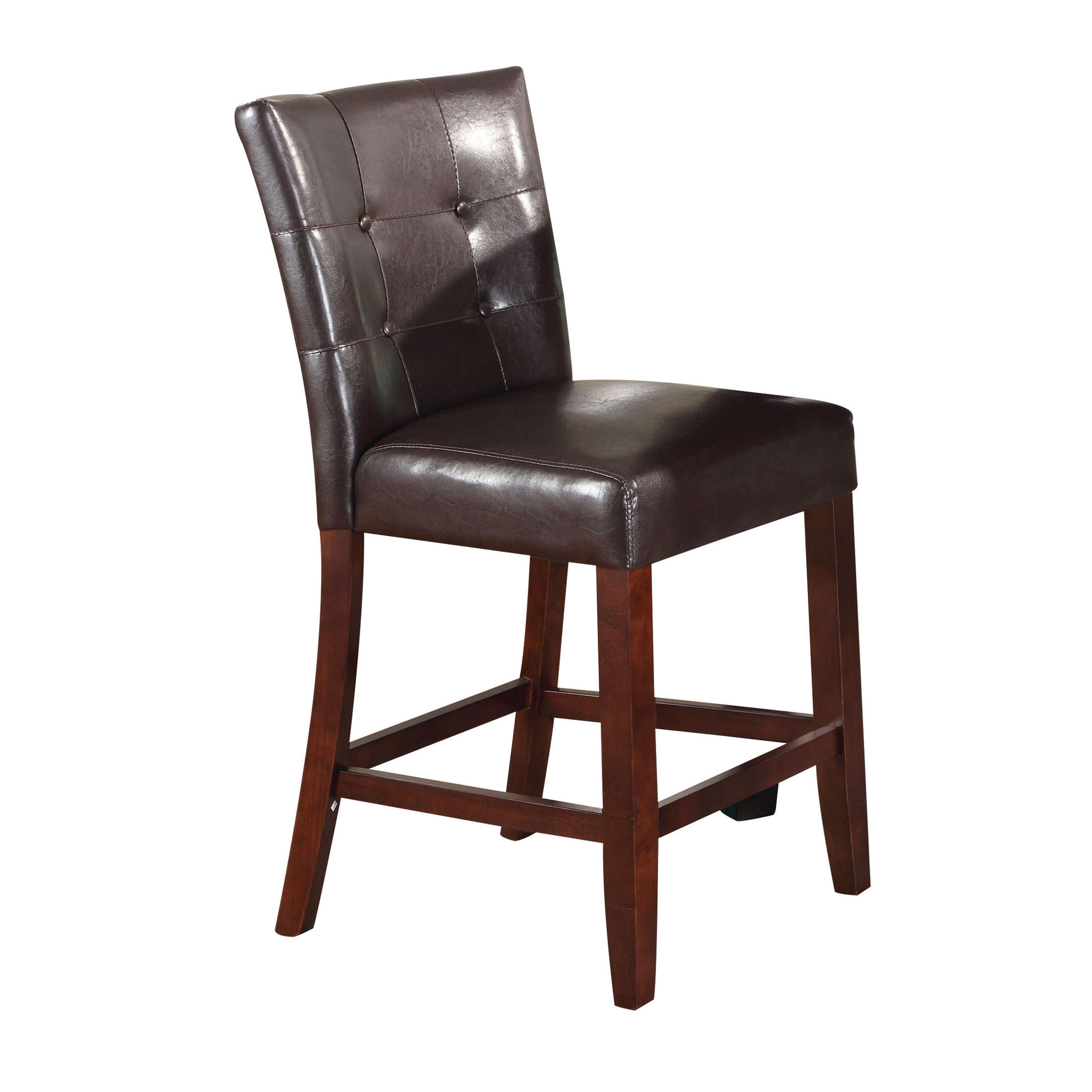 ACME Danville Counter Height Chair (Set-2) in Espresso PU  Walnut-CASAINC