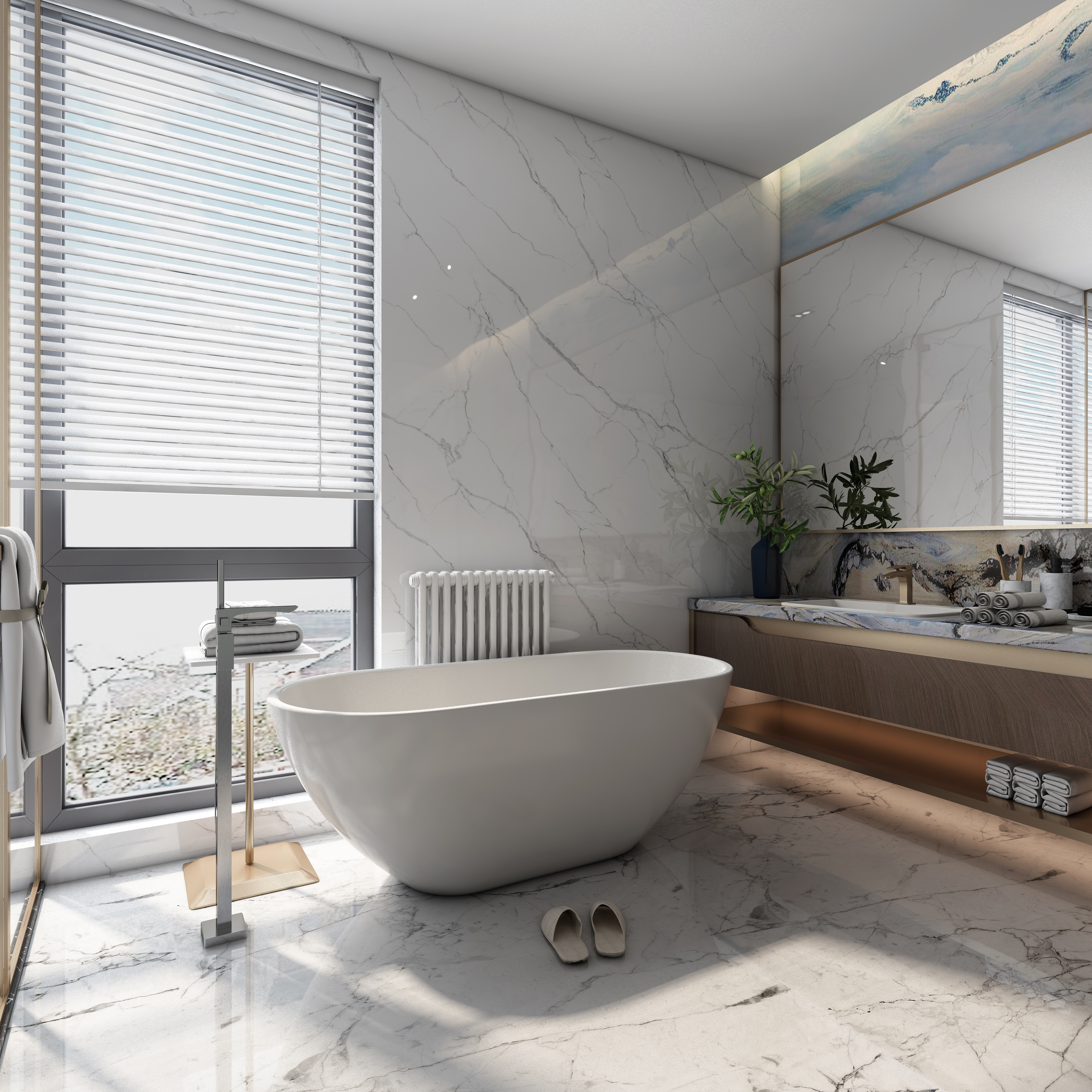 Acrylic Alcove Freestanding Soaking Bathtub-CASAINC