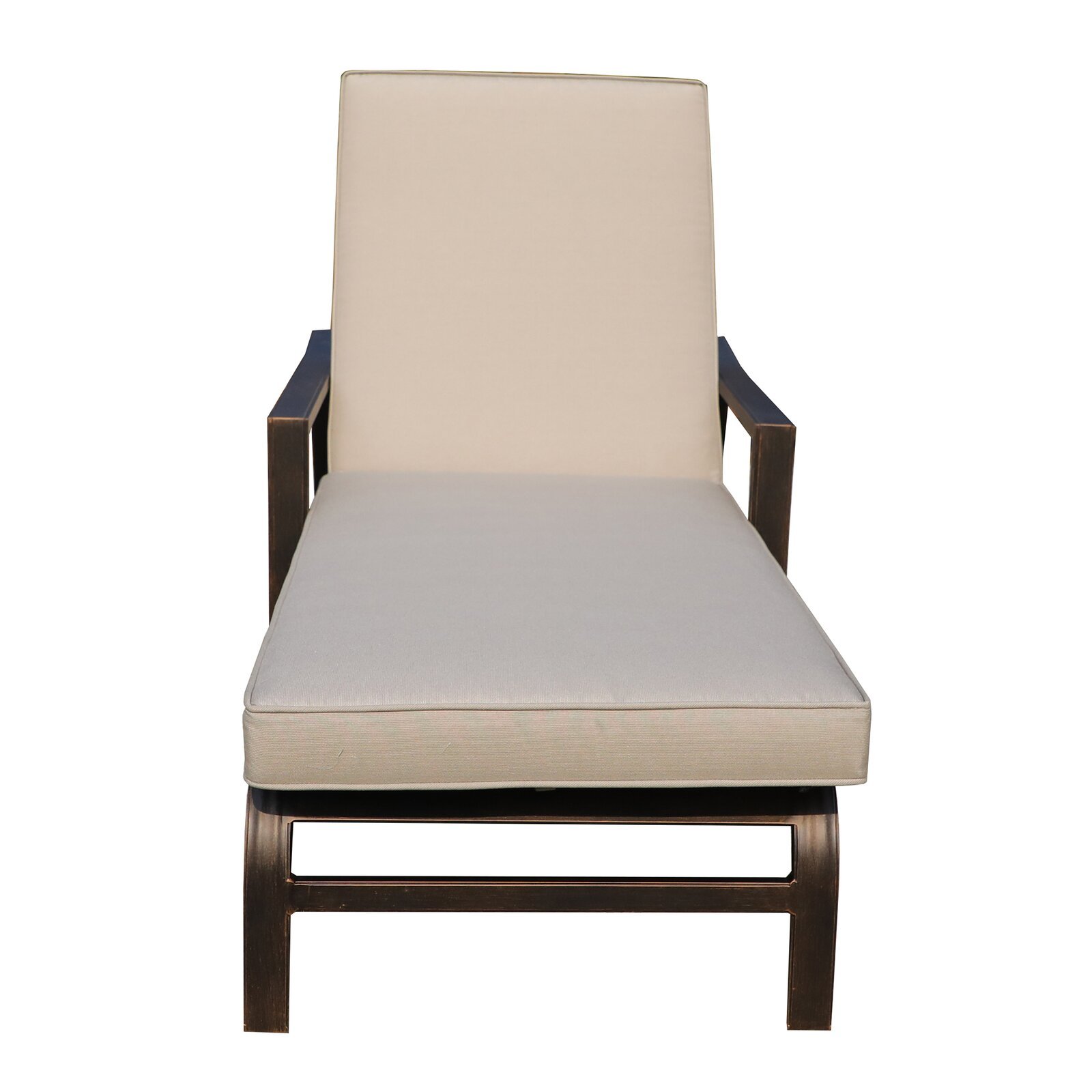 Outdoor Patio Aluminum Frame Chaise Lounge With Cushion-CASAINC