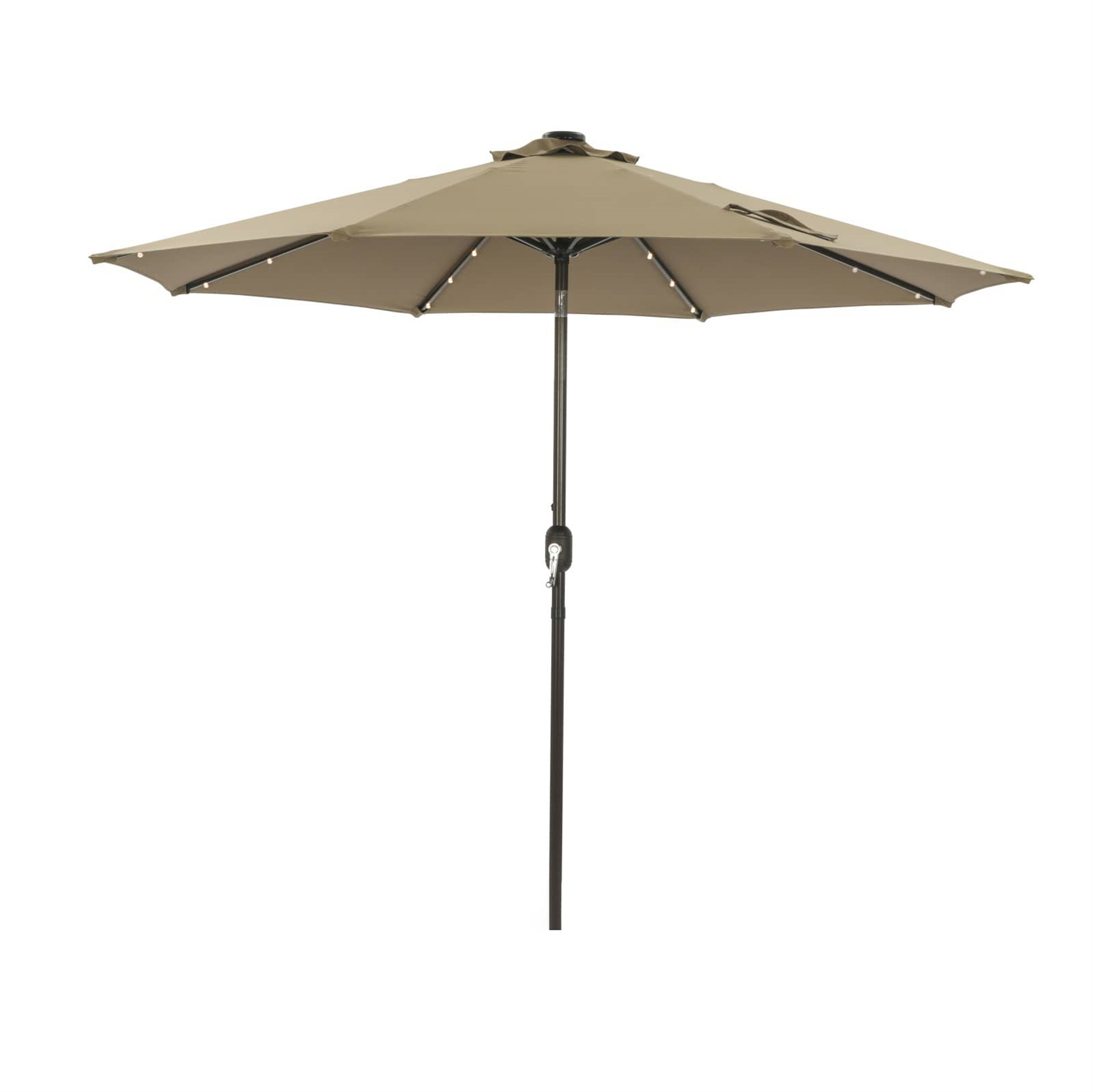 CASAINC 9Ft Patio Umbrella with 32 LED Solar Lights