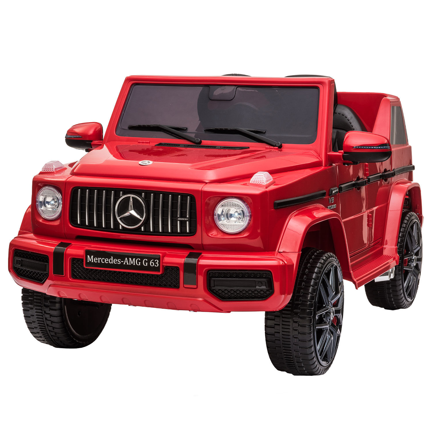 12V kids Ride On Jeep with Remote Control, Electric Car for Kids 3-6 Years, 3 Speeds, Music Story Playing, LED Lights, MP3 Player,Red-CASAINC