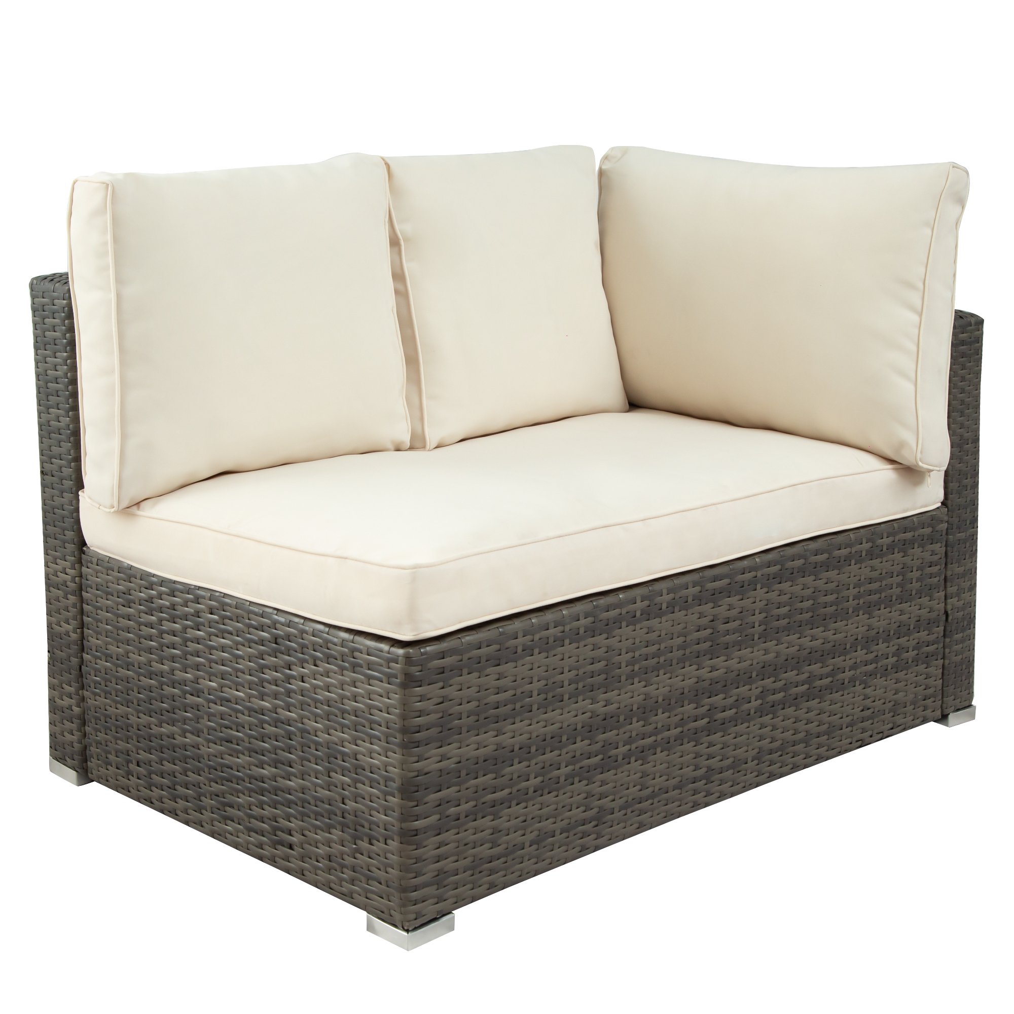 Patio Furniture Sets, 7-Piece Patio Wicker Sofa, Cushions, Chairs, a