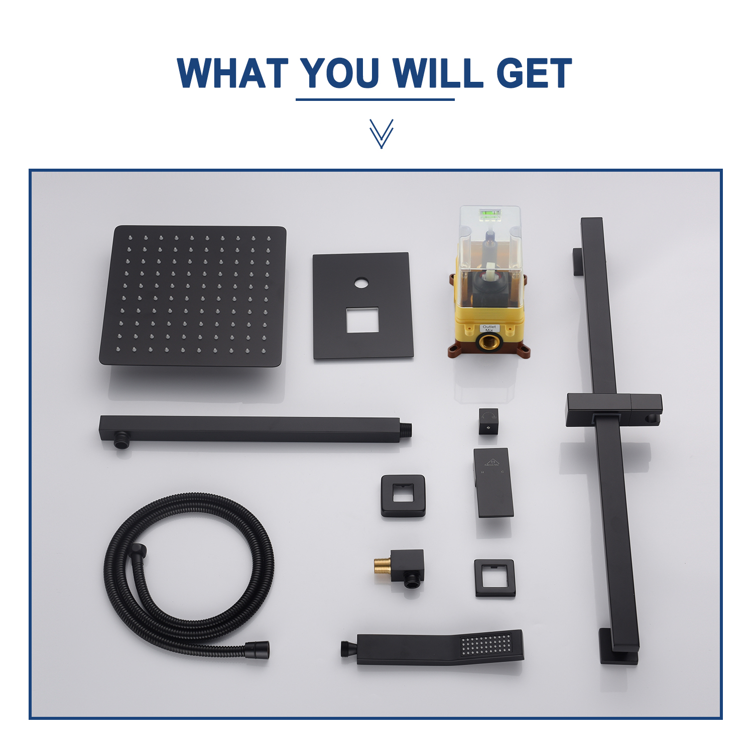 2 Function 10-In Wall Mounted  Dual Shower Heads Shower System With Sliding Rod Shower Hand