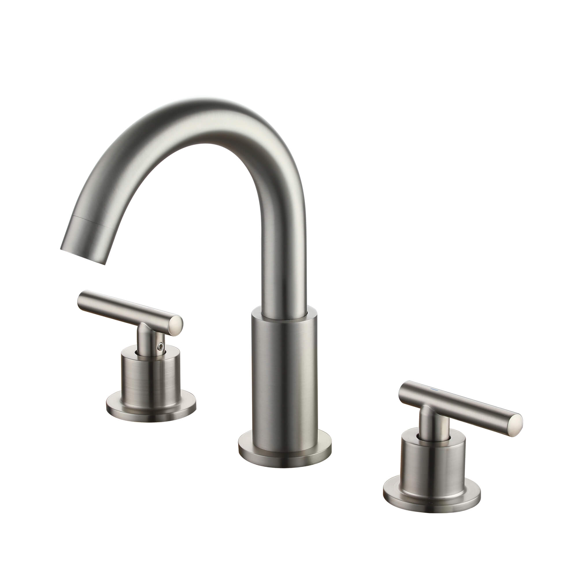 8-in Widespread 3-Hole Mid-Arc Bathroom Sink Faucet with 2-Handle