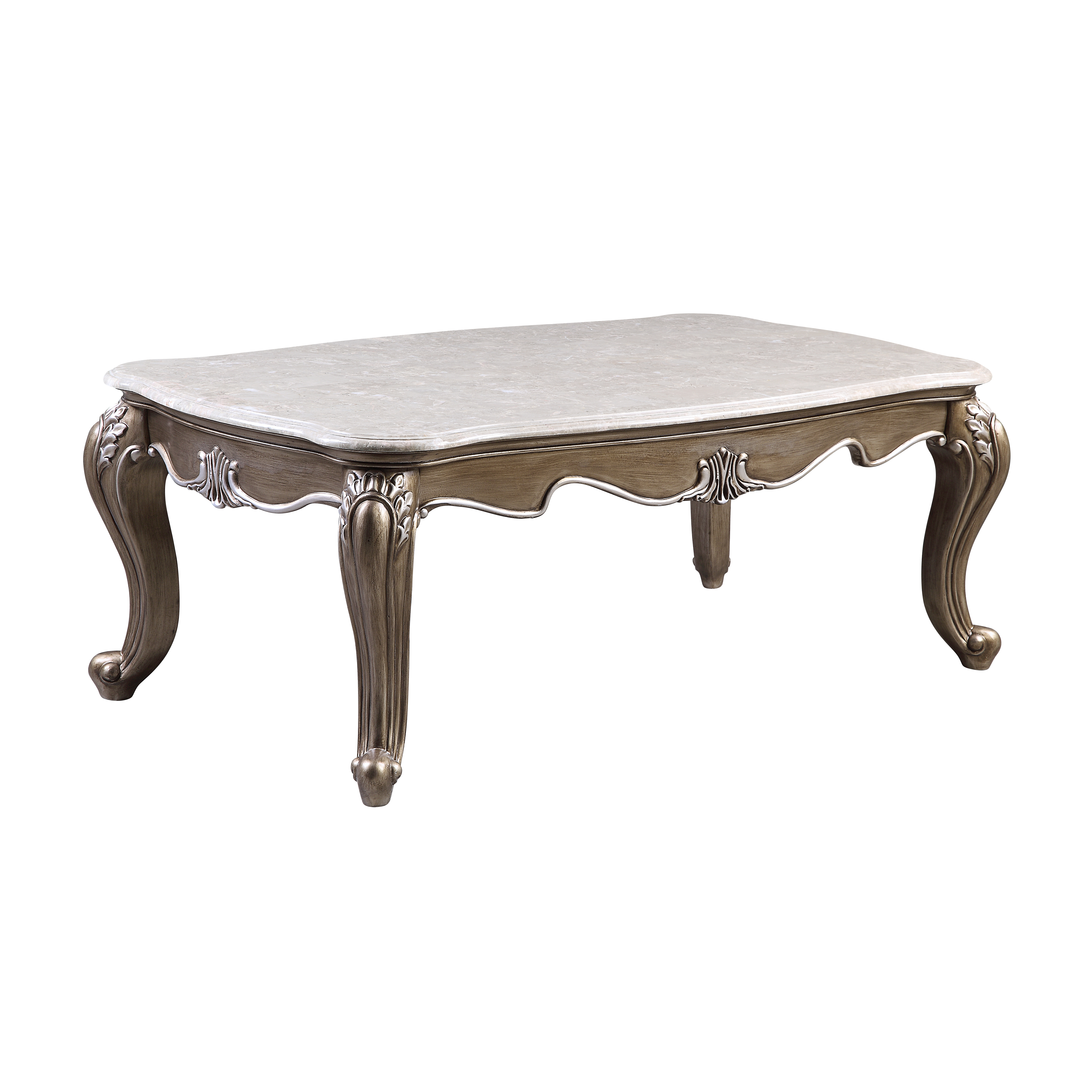ACME Elozzol Coffee Table in Marble  Antique Bronze Finish-CASAINC