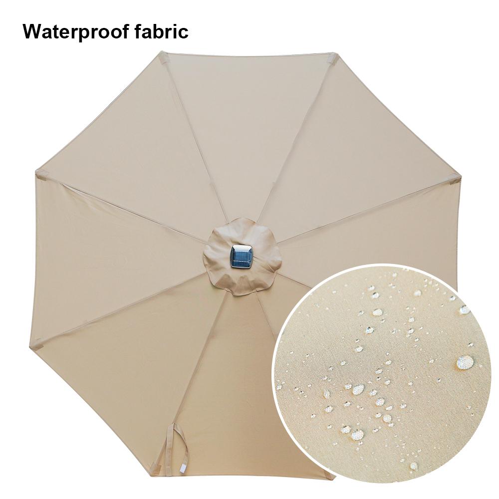 Casainc Outdoor Patio 9 ft. Aluminum Tilt Half Beach Umbrella in Sand Without Base-CASAINC