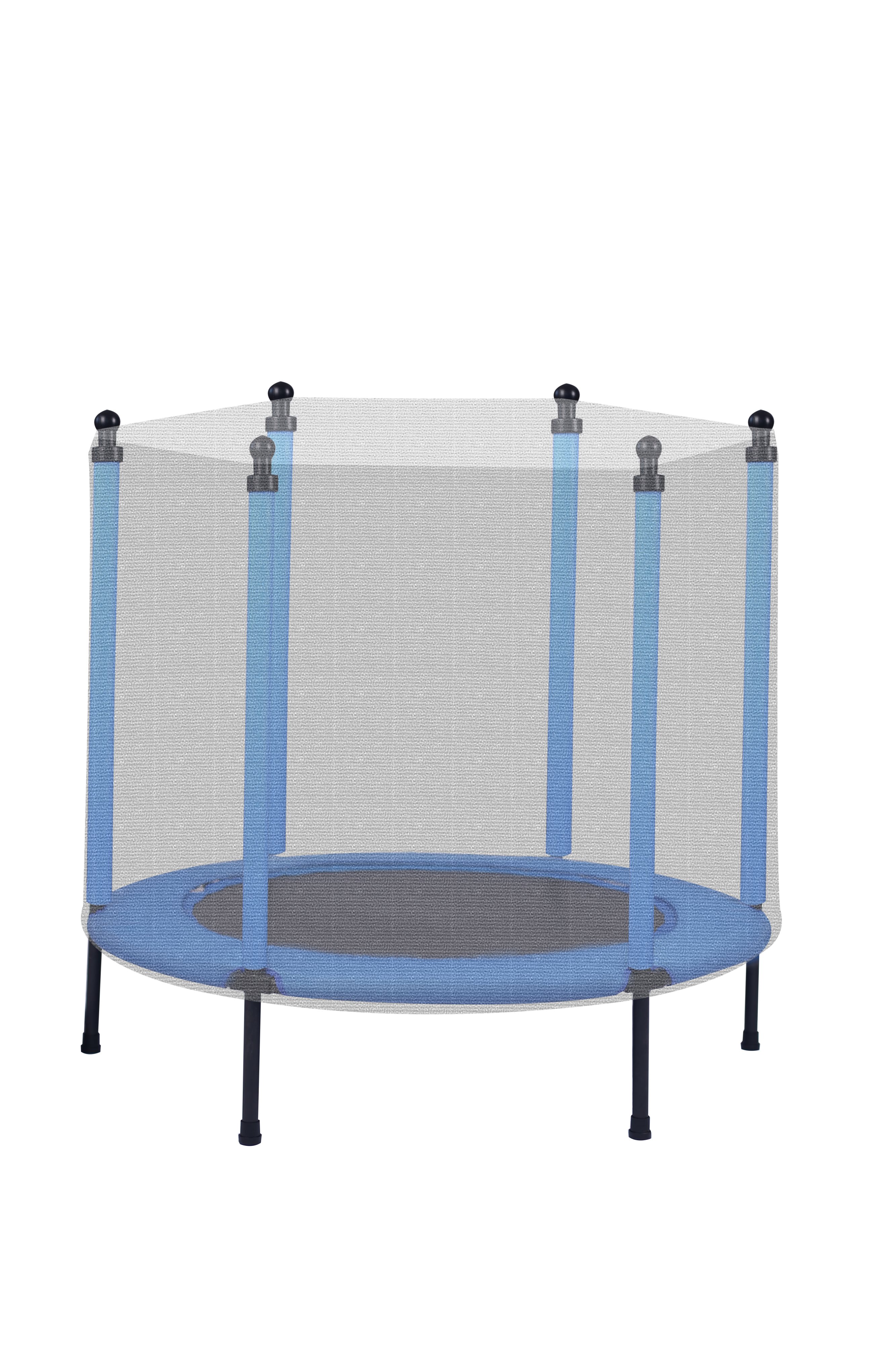 Kids Trampoline for Toddlers with Net, 48in Toddler Trampoline with Enclosure, Mini Trampoeline Indoor Blue-CASAINC