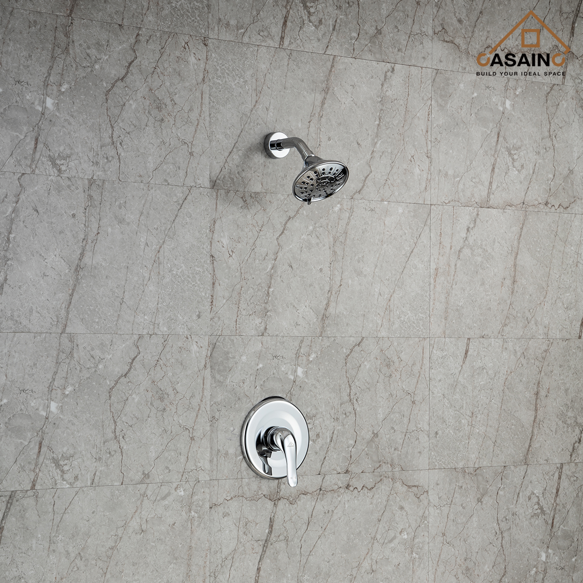 4.84inch Round Shower trim kit with pressure balanced valve-CASAINC