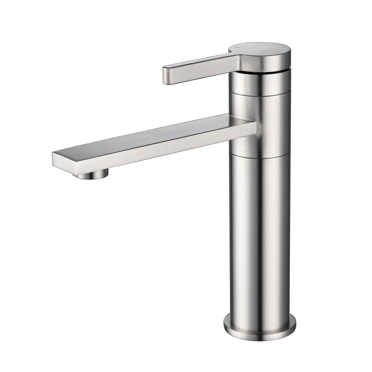Single Handle Sink Vanity Bathroom Faucet in Brushed Nickel-CASAINC