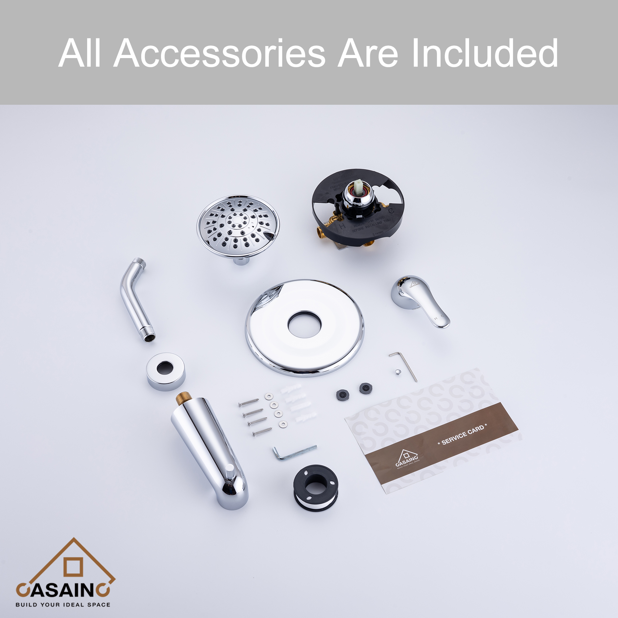 4.84inch Wall Mounted Shower trim kit with pressure balanced valve-CASAINC