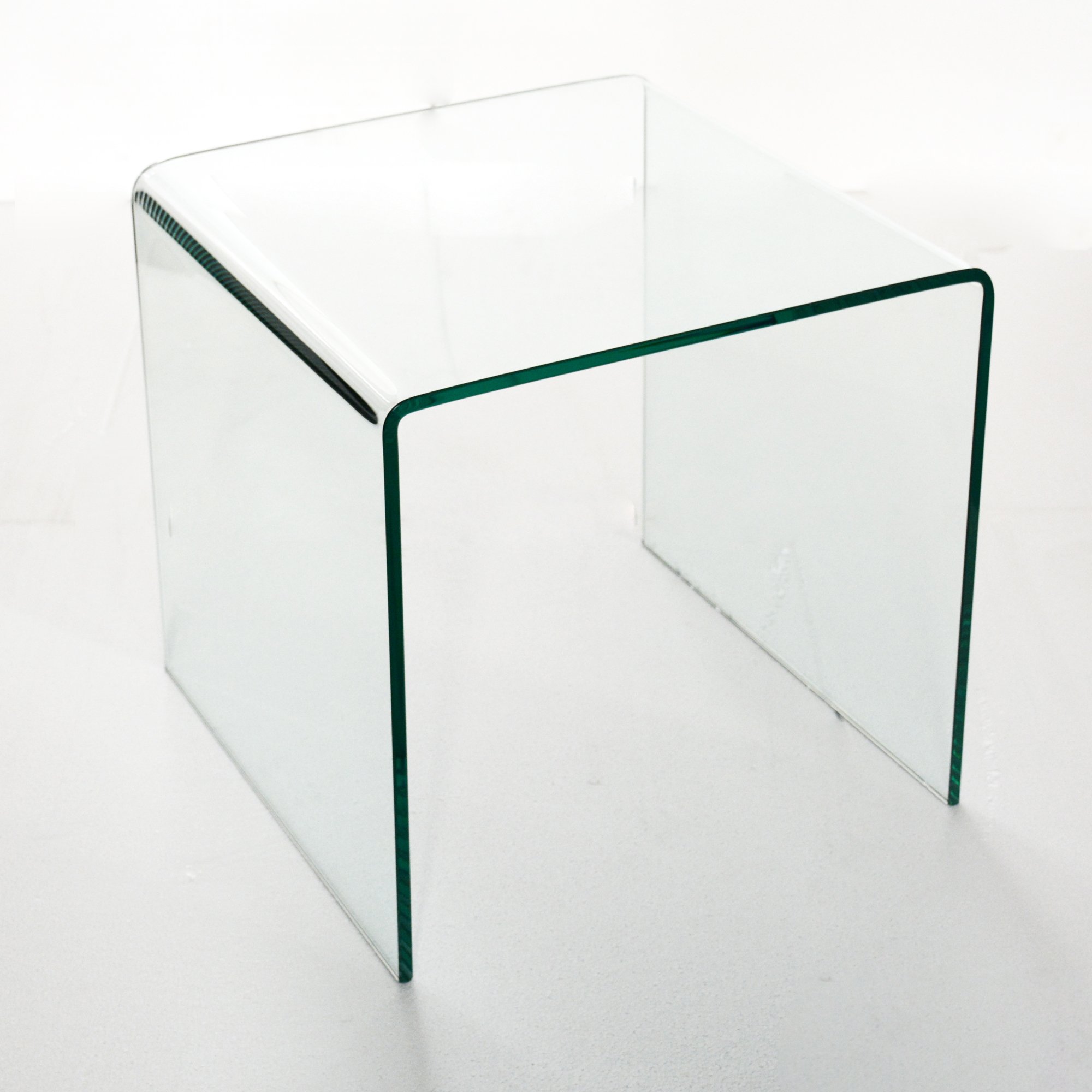 Small Clear Glass Side & End Table, Tempered Glass End Table Small Coffee Table-CASAINC