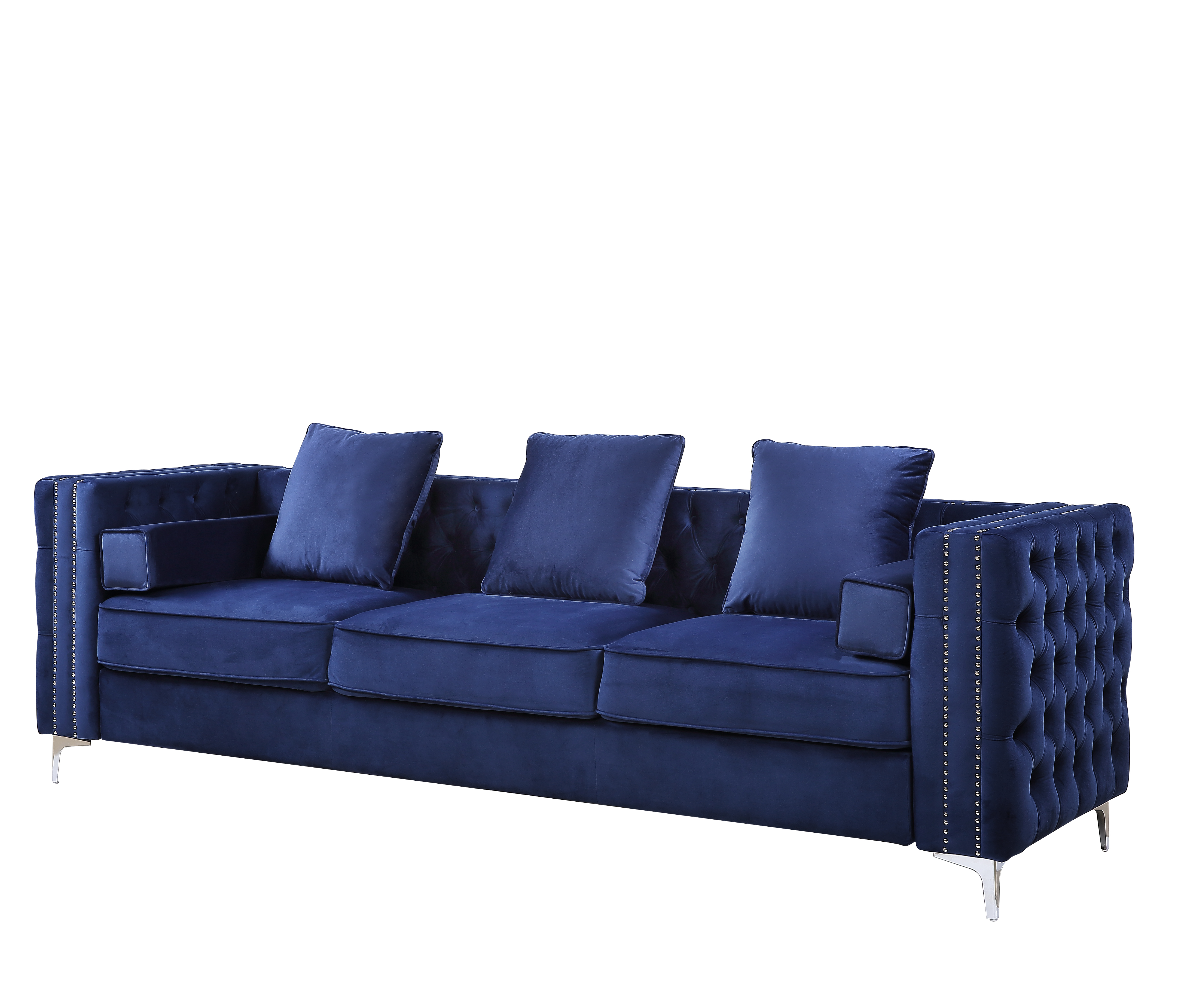 ACME Bovasis Sofa w/5 Pillows in Blue Velvet-CASAINC