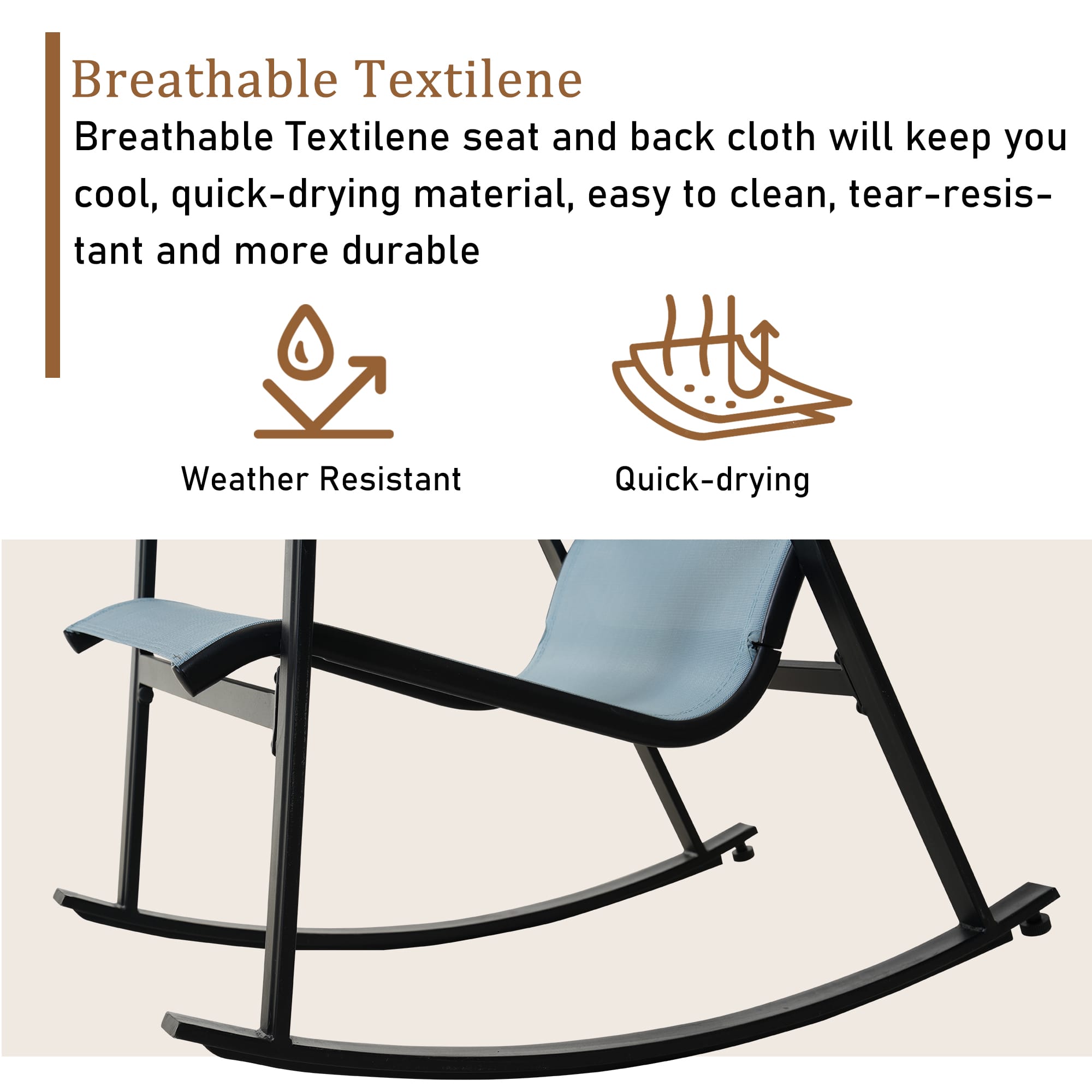 Textilene Detachable Rocking Chair