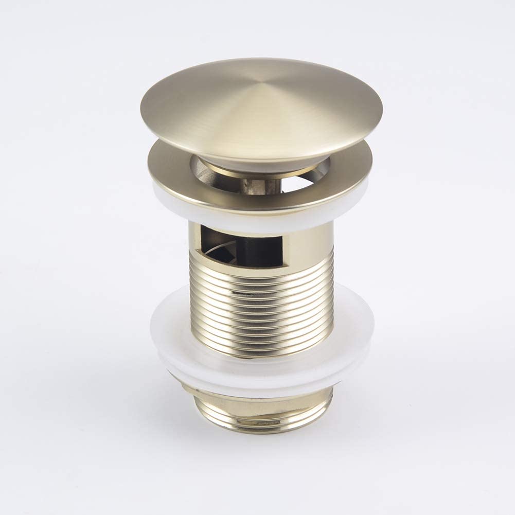 Brass Bathroom Vessel Vanity Sink Pop Up Drain Stopper with Overflow Lavatory Drain Assembly