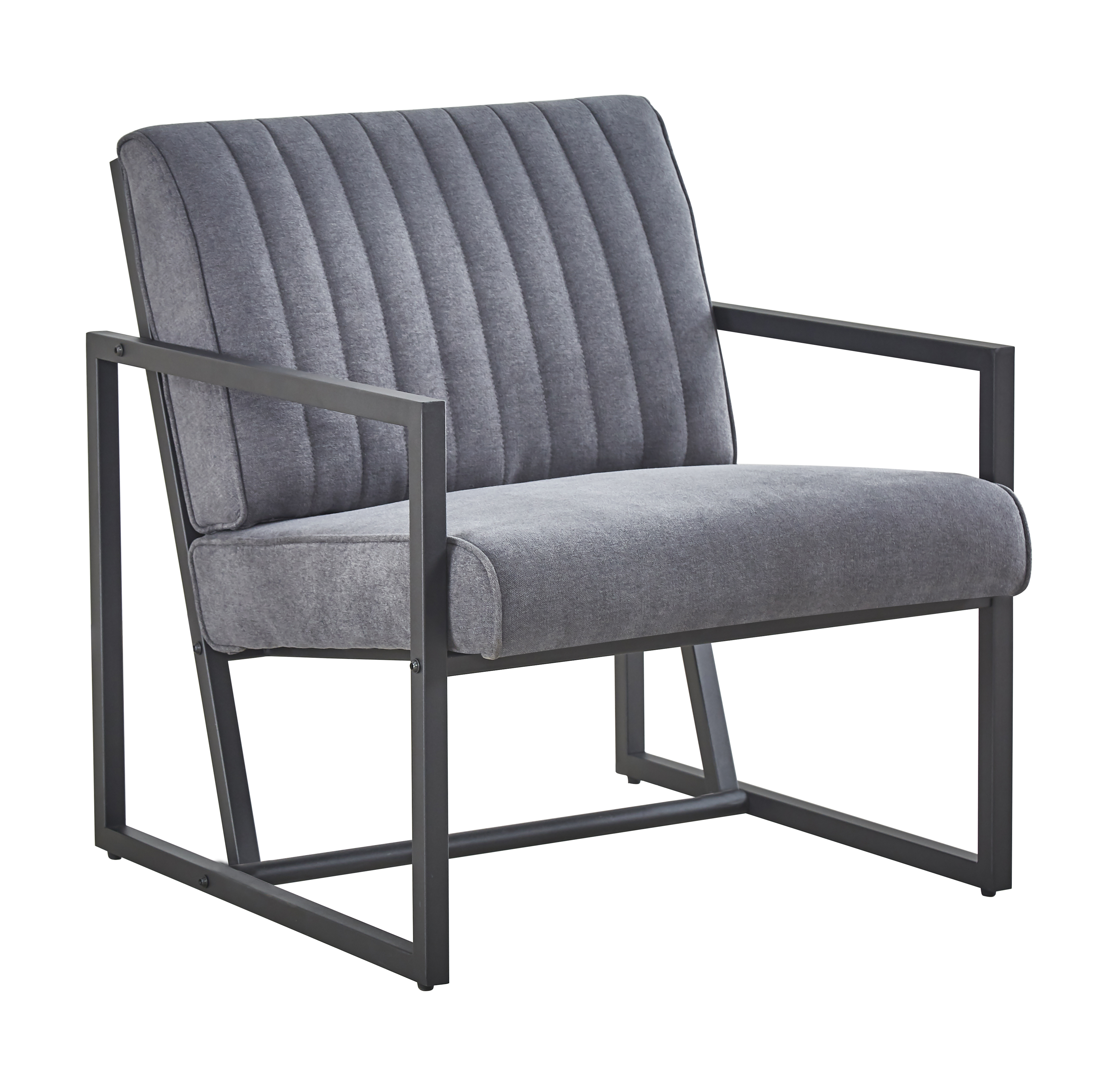 Modern design high quality fabric (GREY)+ steel armchair，for Kitchen, Dining, Bedroom, Living Room-CASAINC
