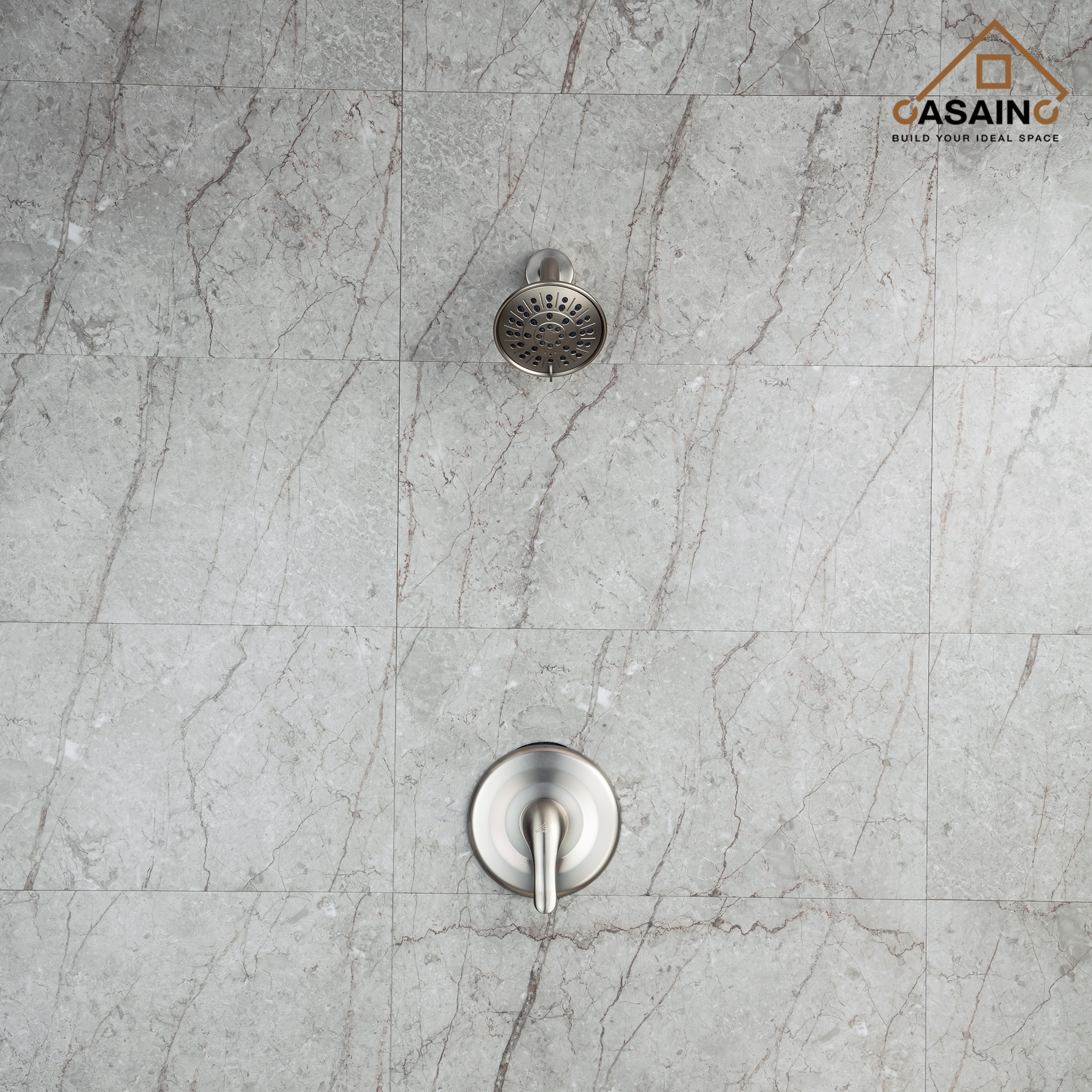 4.84inch Round Shower trim kit with pressure balanced valve-CASAINC