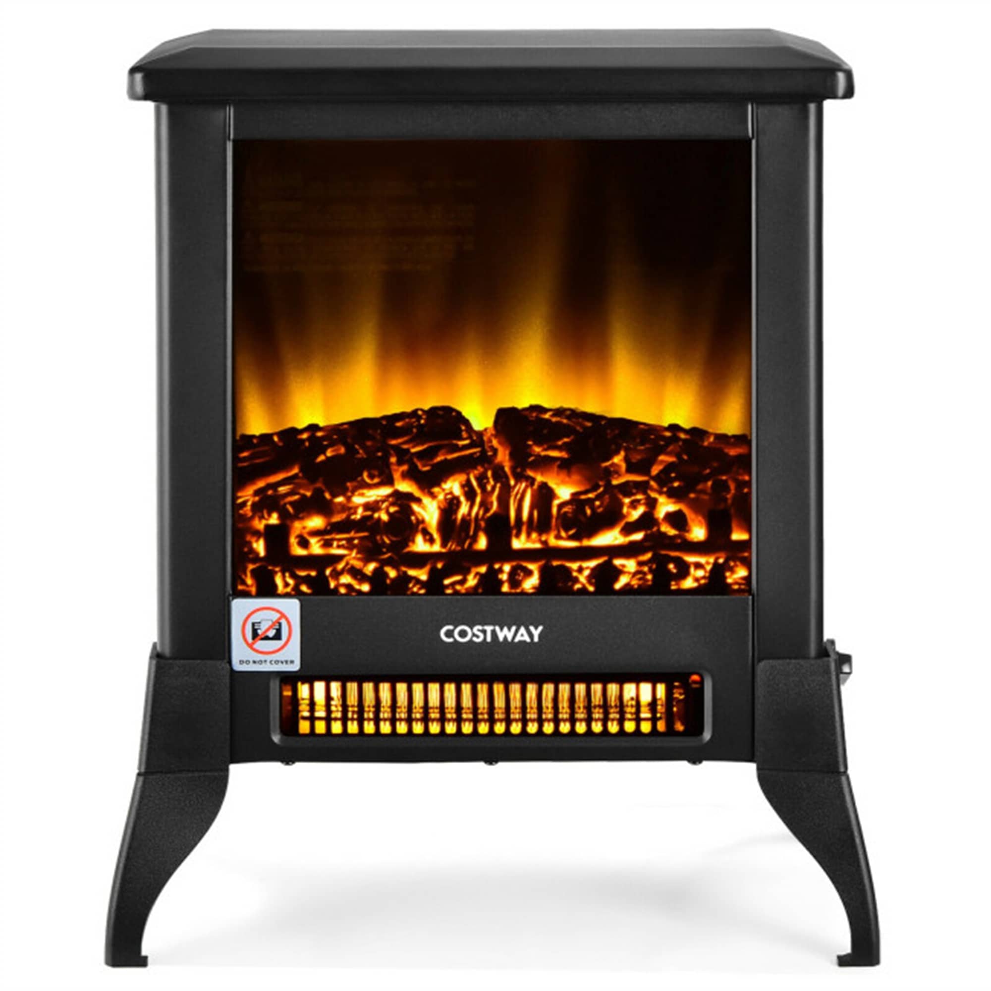 CASAINC Compact Portable Space Heater with Realistic Flame Effect