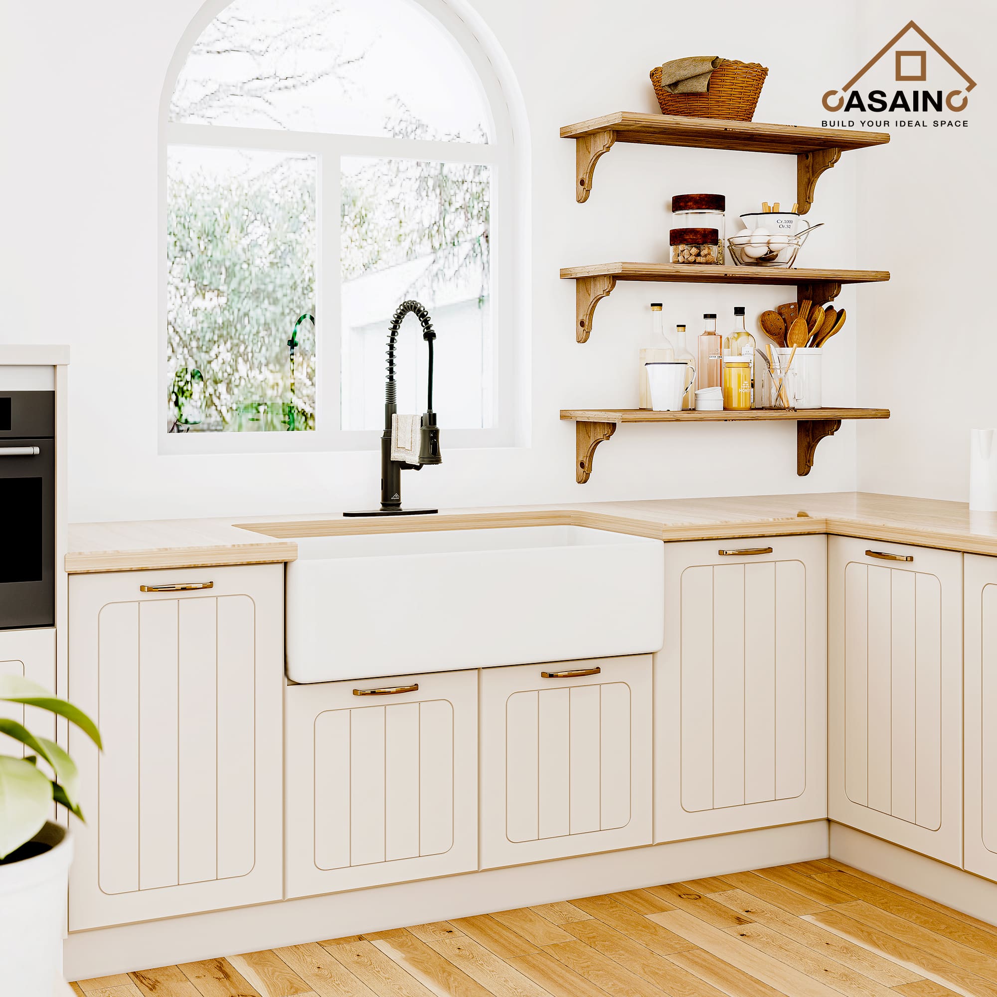 Fireclay 36 in. Single Bowl Farmhouse Apron Kitchen Sink with Bottom Grid and Strainers With cUPC Certified, in White Glossy/Matte Black