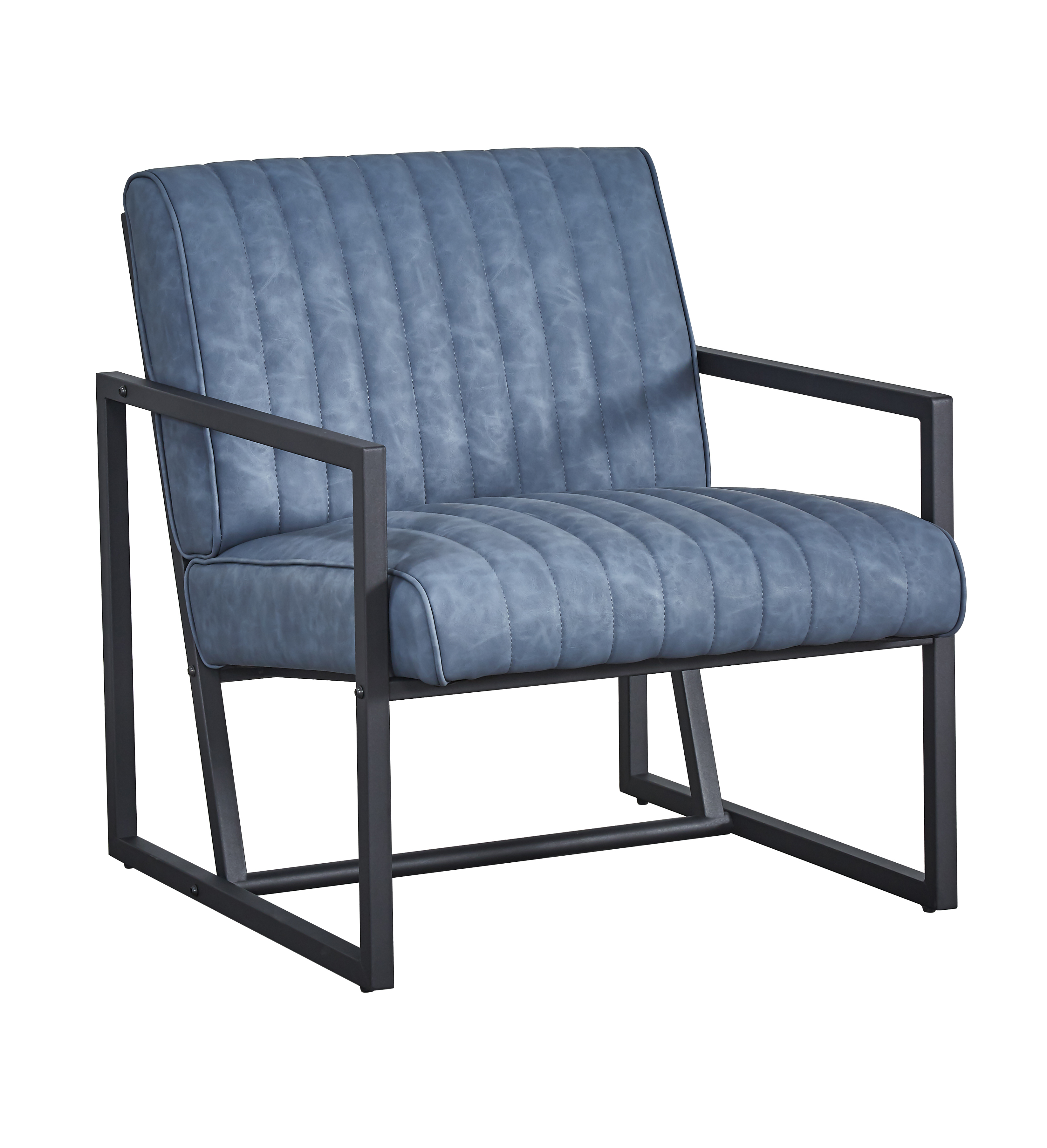 Modern design high quality PU(BLUE)+ steel armchair，for Kitchen, Dining, Bedroom, Living Room-CASAINC