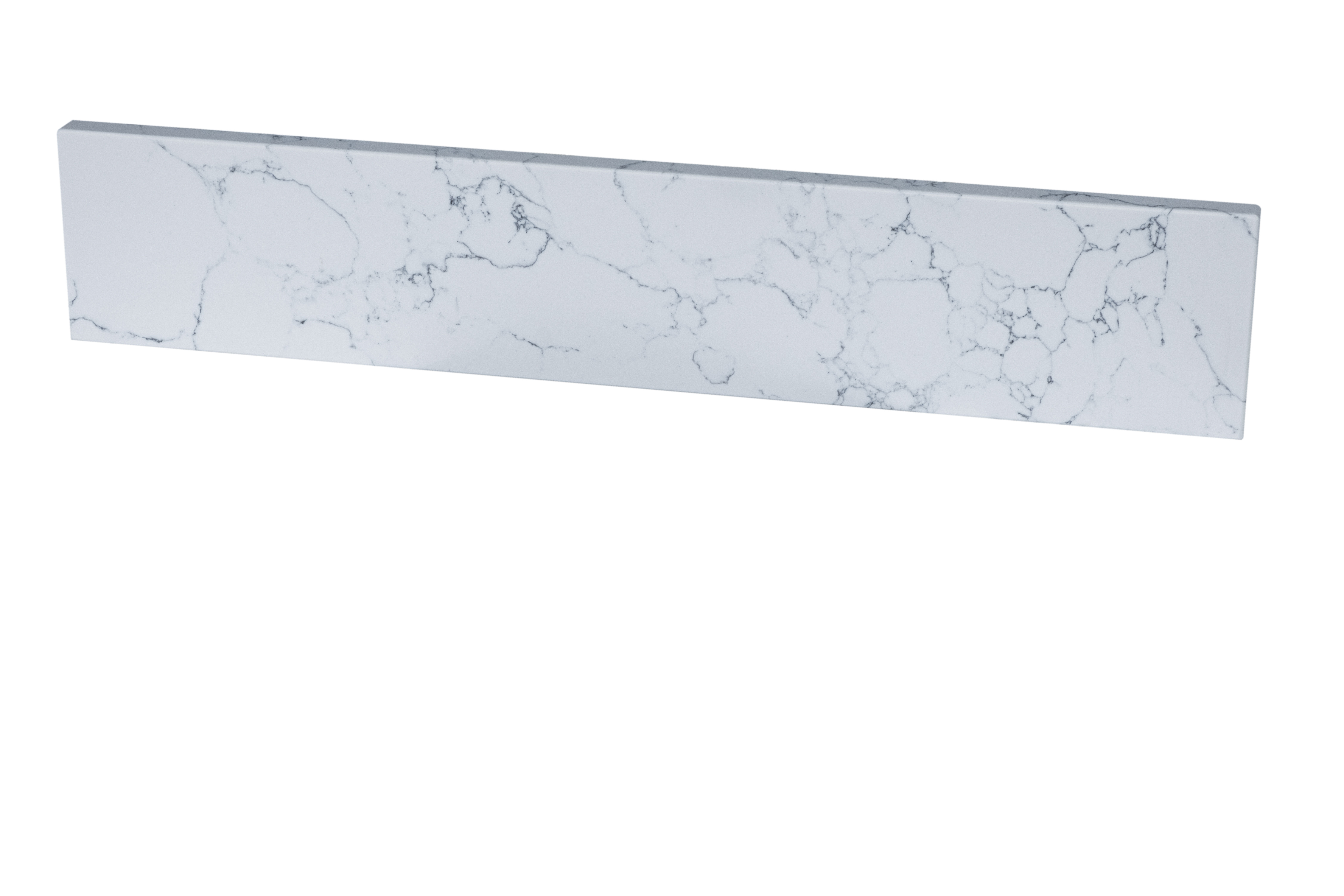 Montary 43' lightning white engineered stone vanity top backsplash