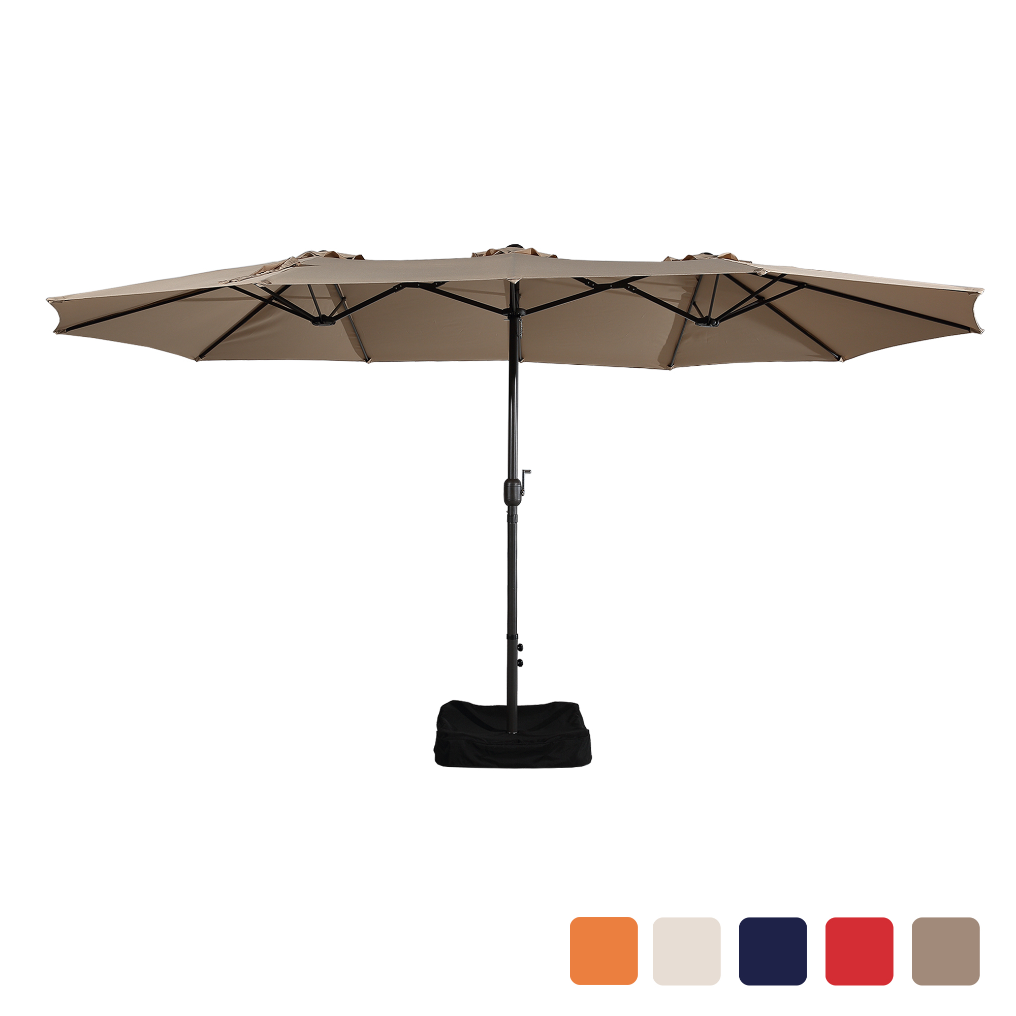 15ft Patio Market Umbrella with Base-CASAINC