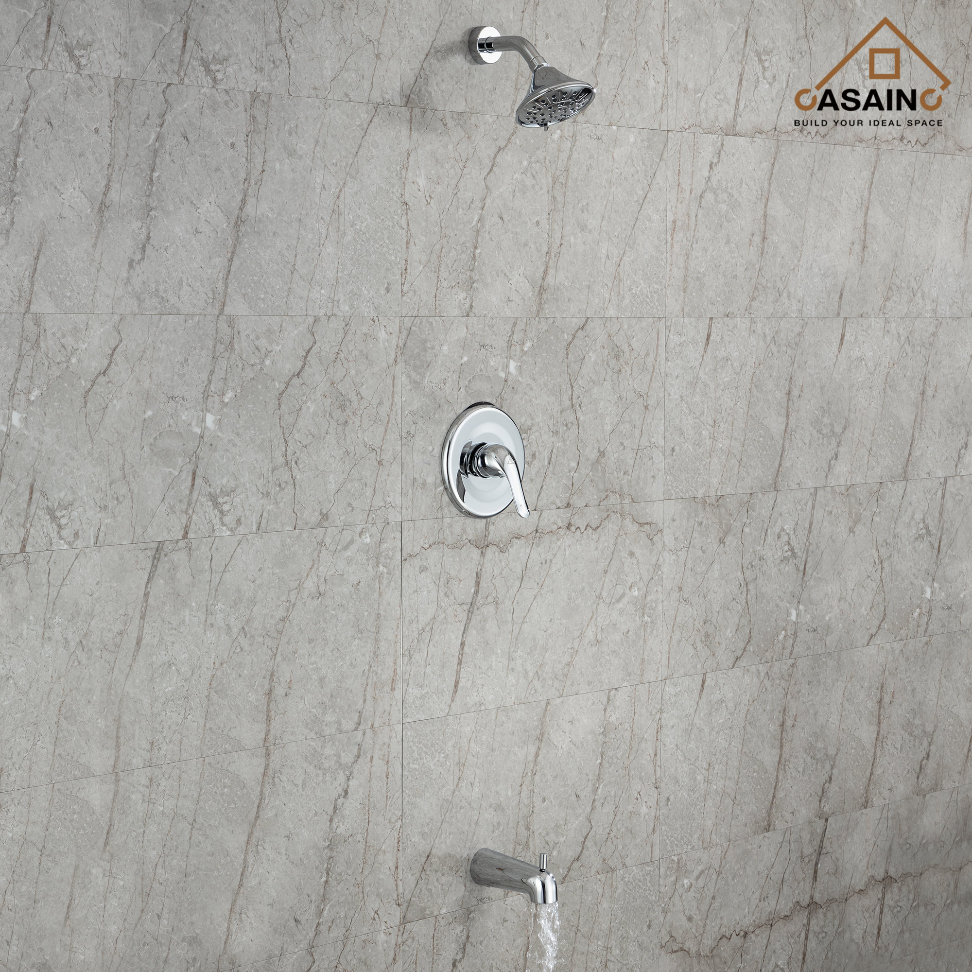 4.84inch Wall Mounted Shower trim kit with pressure balanced valve-CASAINC