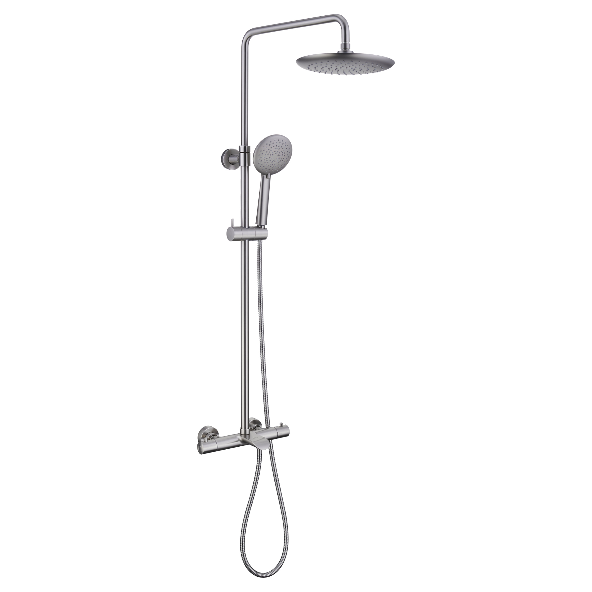 9.5 inch Thermostatic rain shower faucet in Brushed Nickel-CASAINC