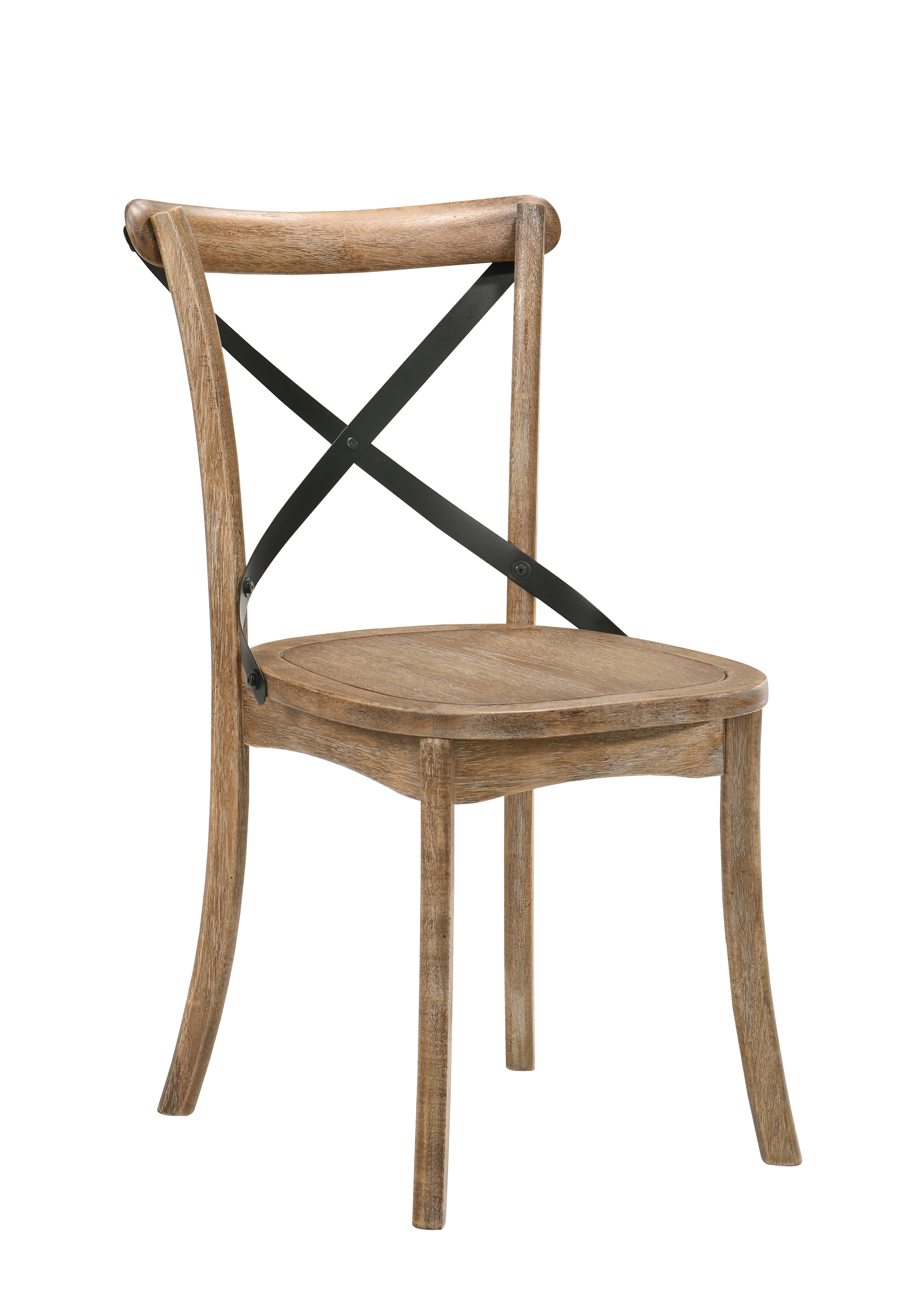 ACME Kendric Side Chair (Set-2), Rustic Oak