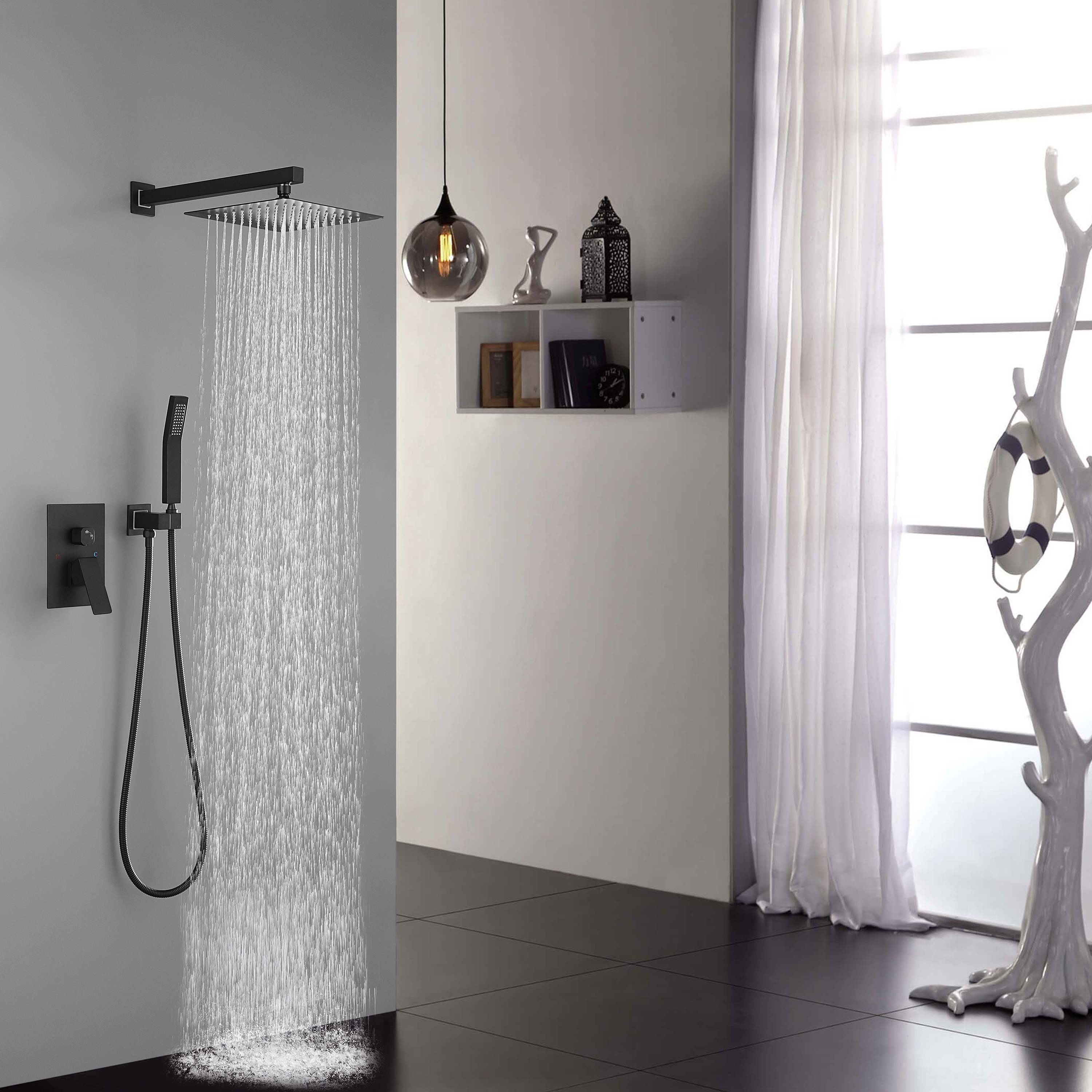 10 inch Shower Head Bathroom Luxury Rain Mixer Shower Complete Combo Set Wall Mounted-CASAINC