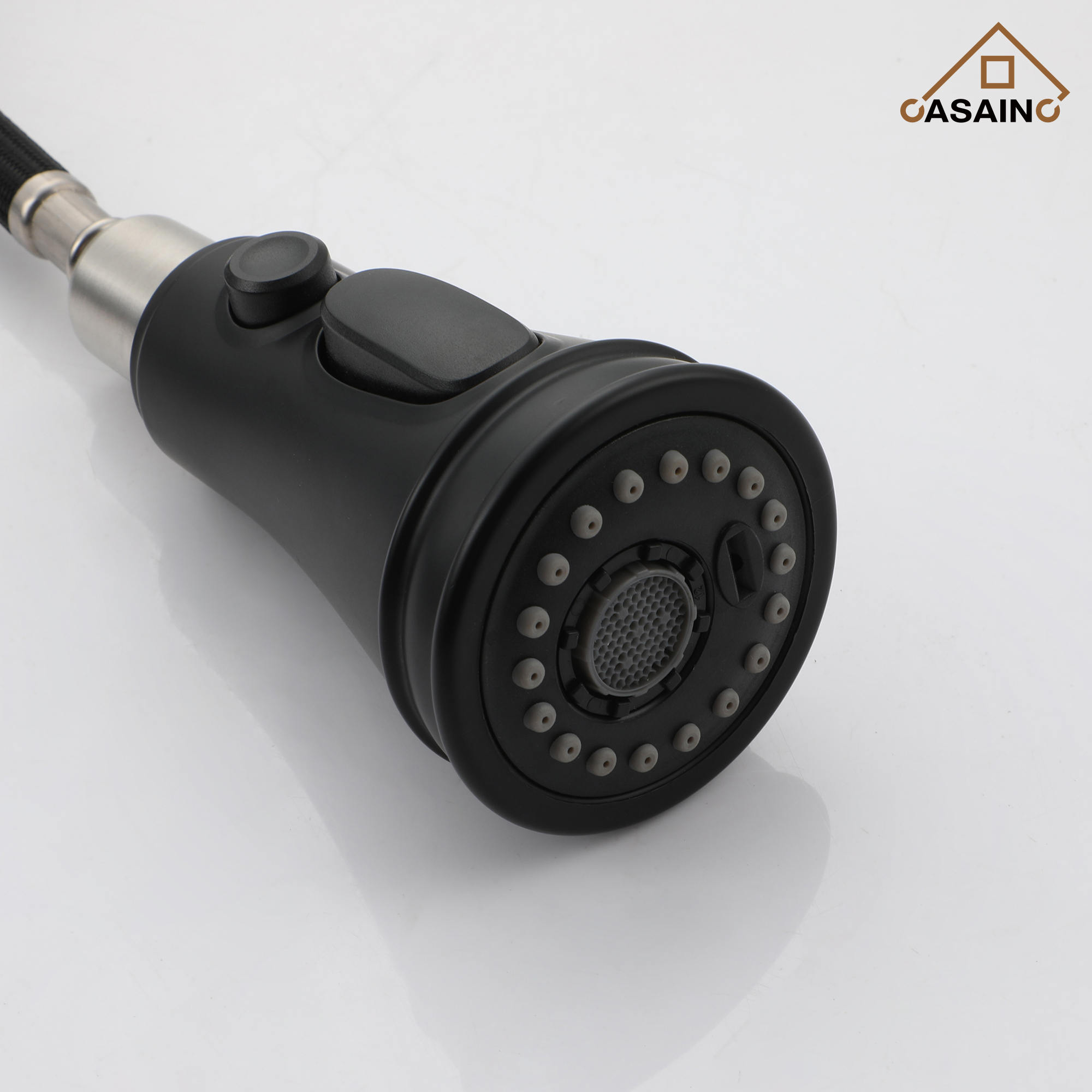 3 Hole Kitchen Faucet with Pull Down Sprayer 3 Modes Bridge Faucet