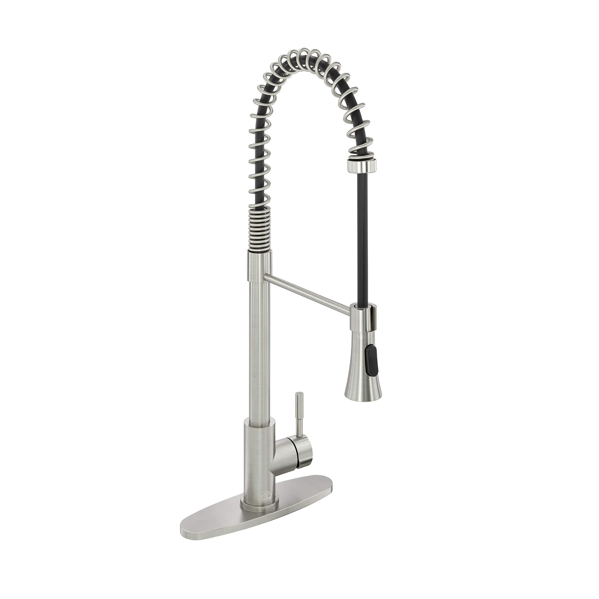 CASAINC 1.8GPM Modern Spring Pull Out Kitchen Faucet in Brushed Nickel and More-CASAINC