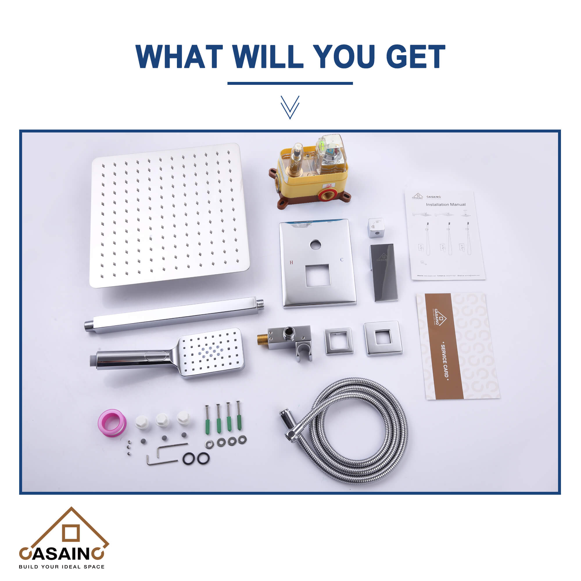 CASAINC Shower Systems with Rain Shower and Handheld  -CASAINC