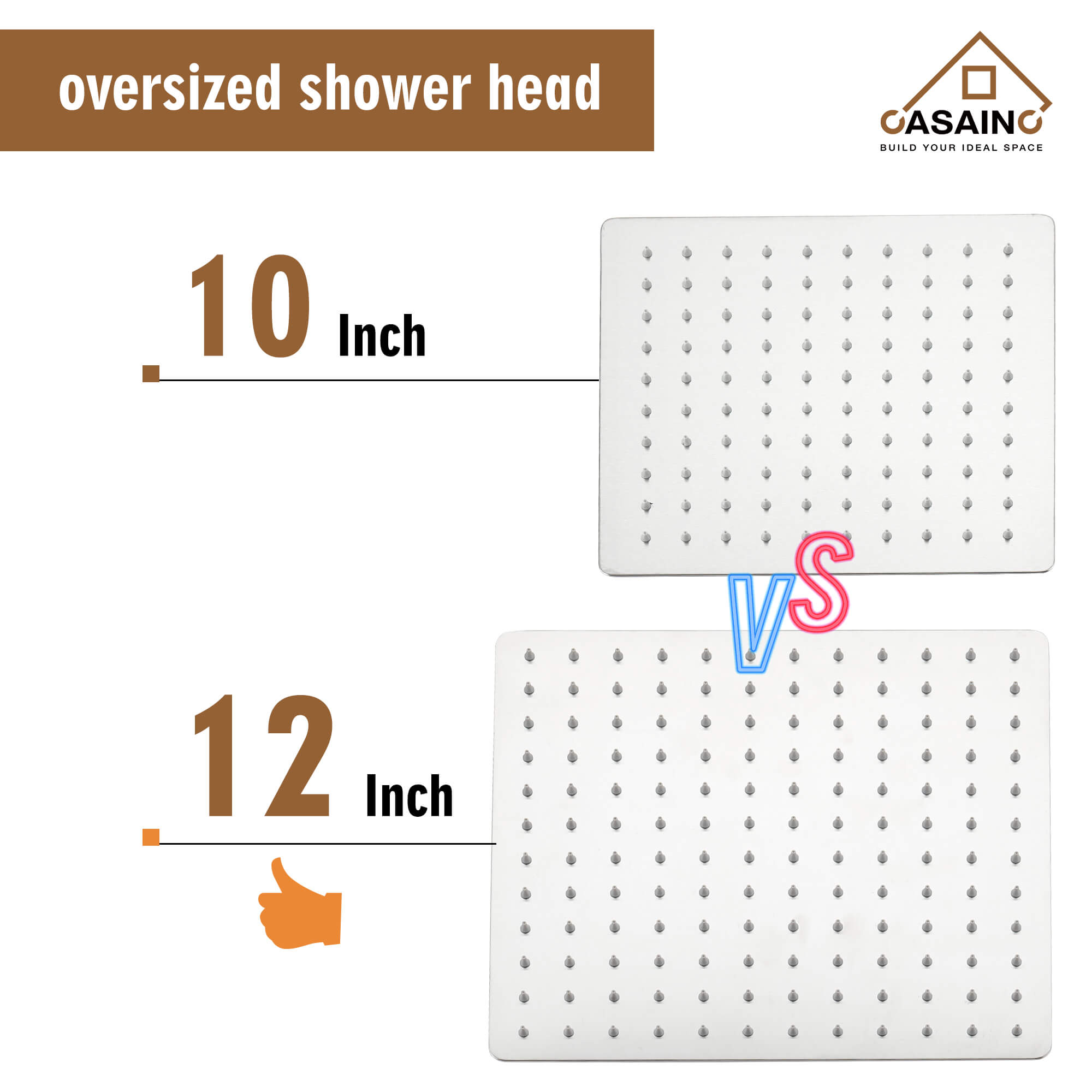 CASAINC Shower Systems with Rain Shower and Handheld  -CASAINC