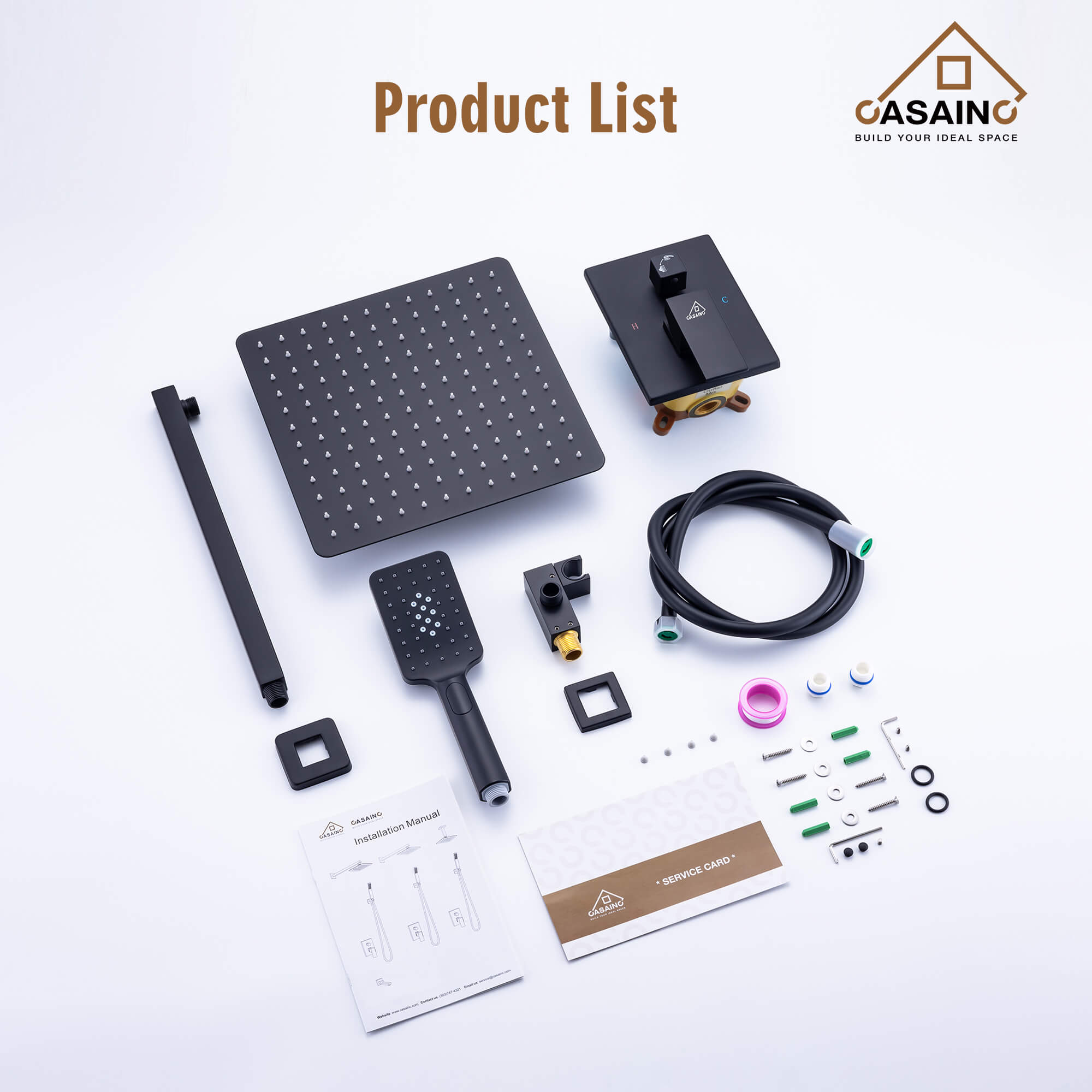 CASAINC Shower Systems with Rain Shower and Handheld  -CASAINC