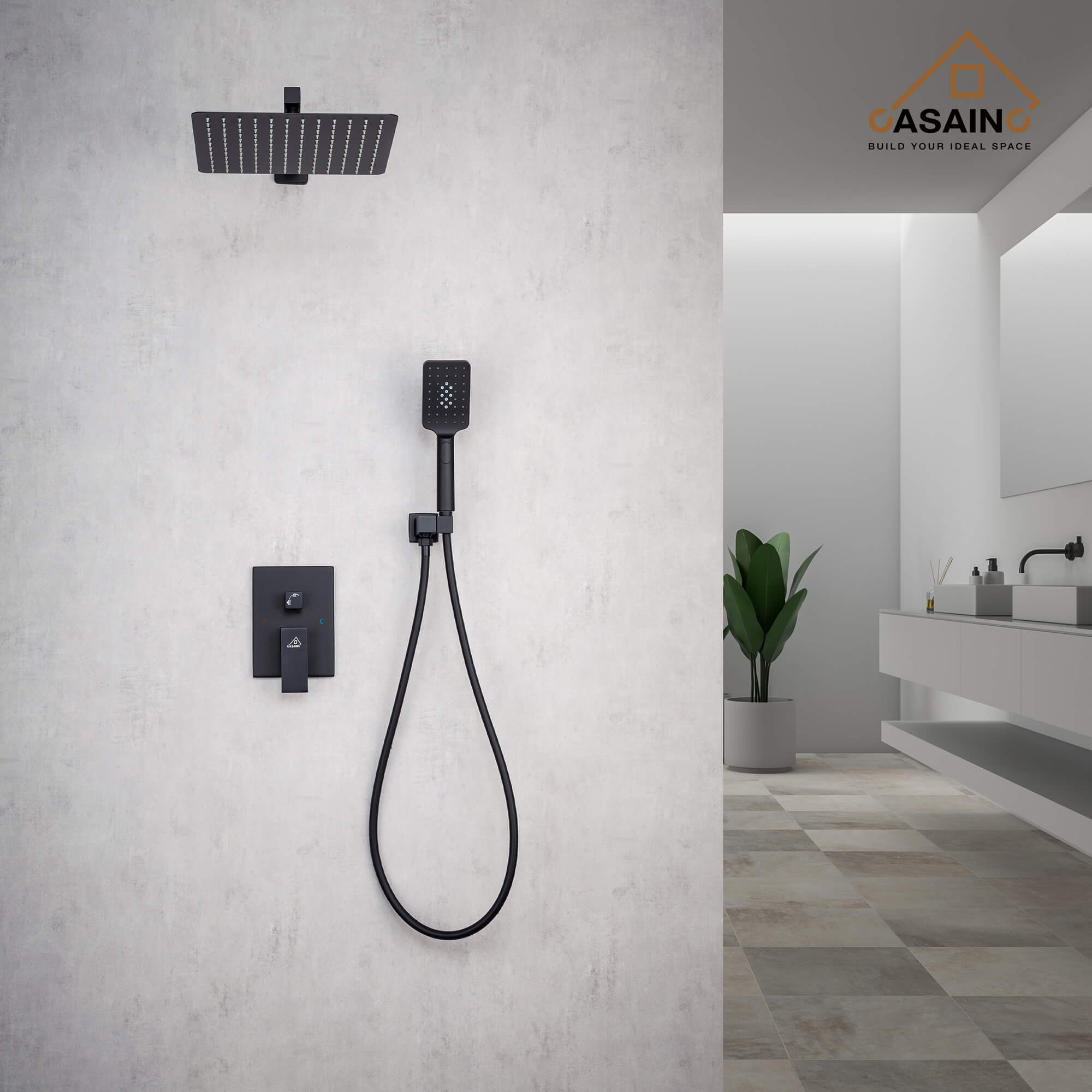 CASAINC Shower Systems with Rain Shower and Handheld  -CASAINC