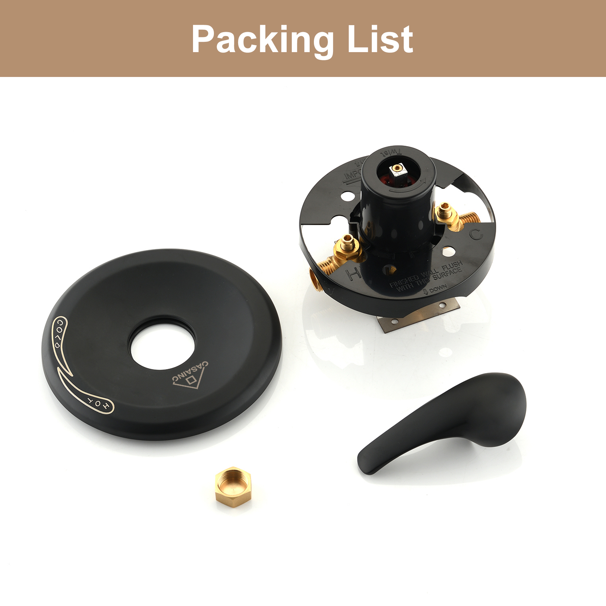 Single-Function Shower Mixer Valves Wall Mount Brass Faucet Shower Mixer Fixtures With Single Handle Copper Valve (Valve Included)