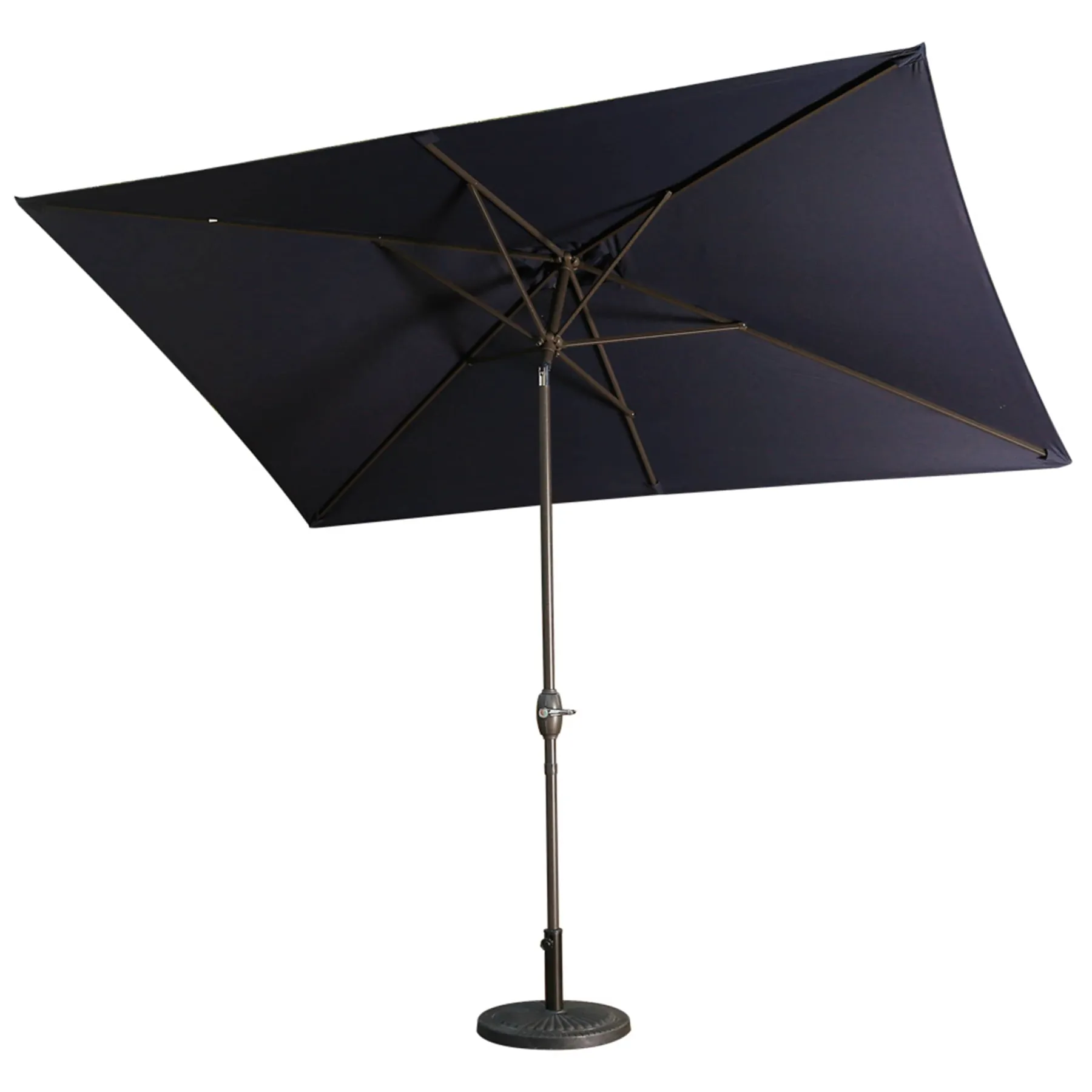 Casainc 10 ft. Aluminum Rectanglar Market Patio Umbrella in Navy Blue