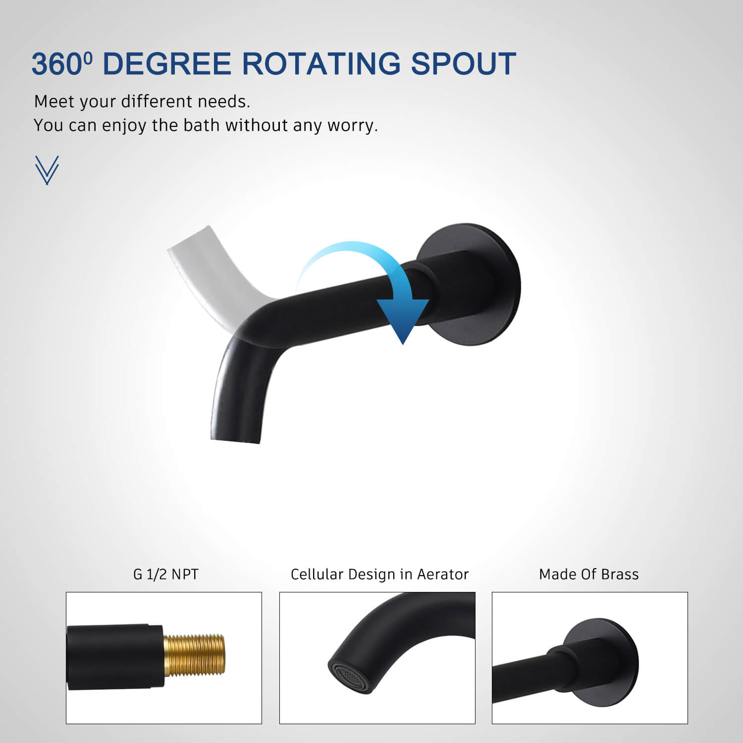 Casainc 10" Round 3 Functions Wall Mount Dual Shower Heads Shower Syst