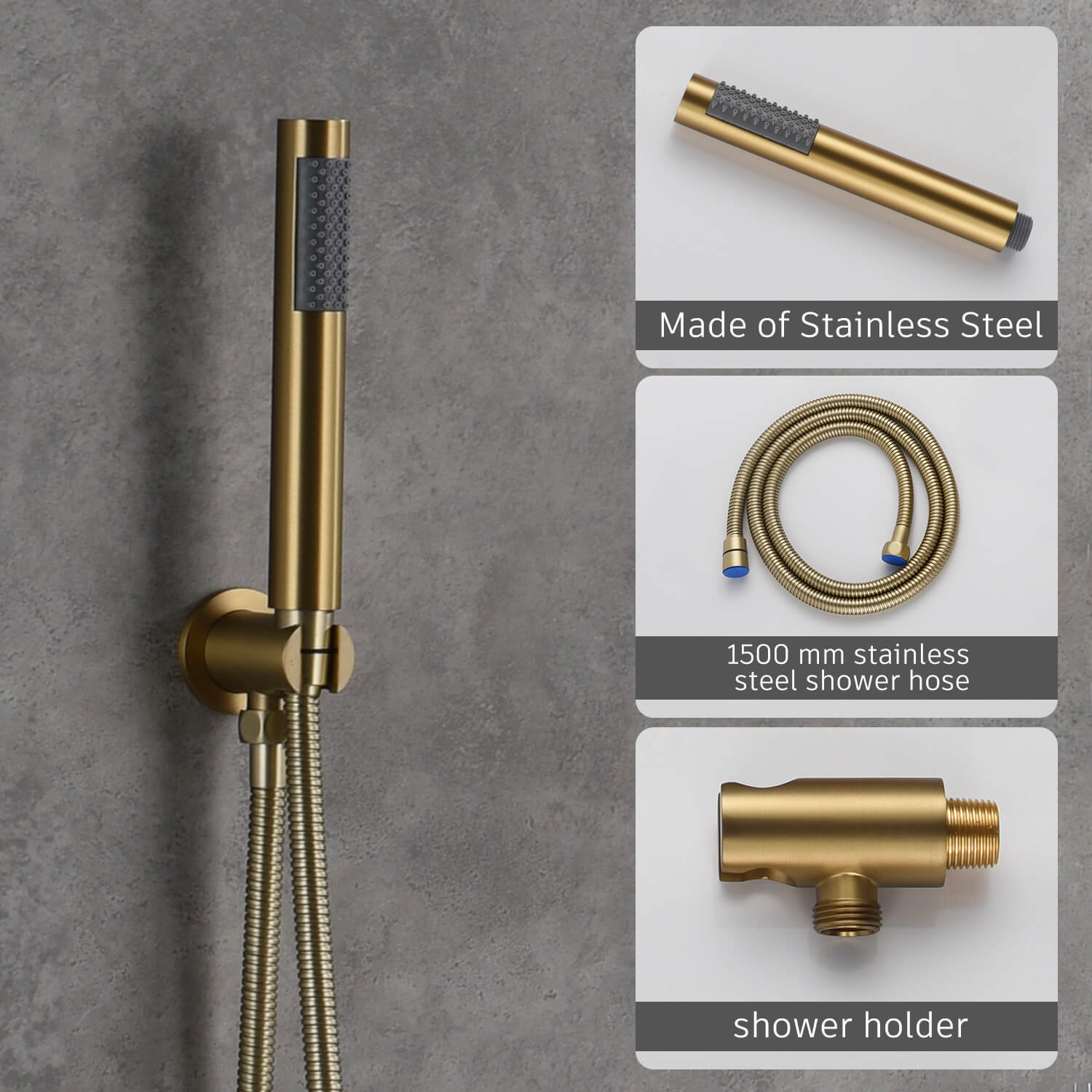 10" Round 3 Functions Wall Mount Dual Shower Heads Shower System - CASAINC