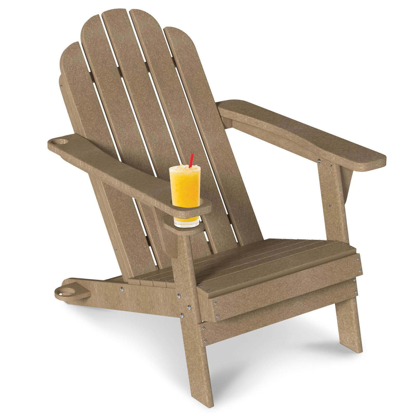 HDPE Adirondack Chair with 3.15 in. Cup Holder and 1.5in. umbrella holder