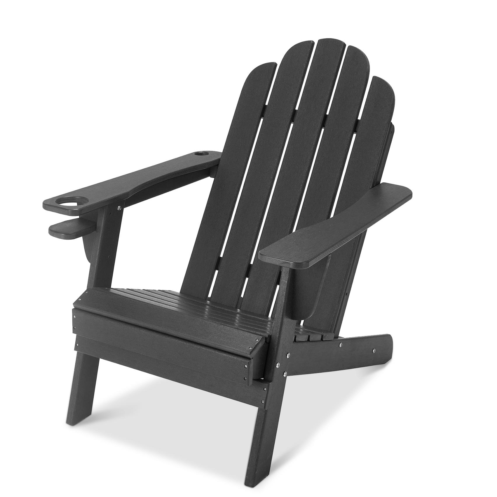 HDPE Traditional Curveback Plastic Patio Adirondack Chair with 3.15 in