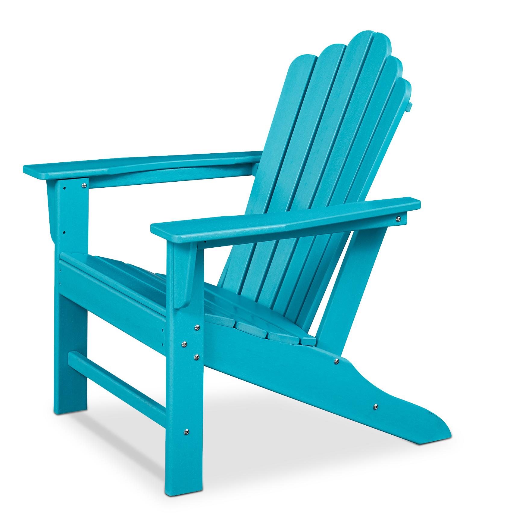HDPE hard plastic classic outdoor Adirondack chair, weather resistant furniture
