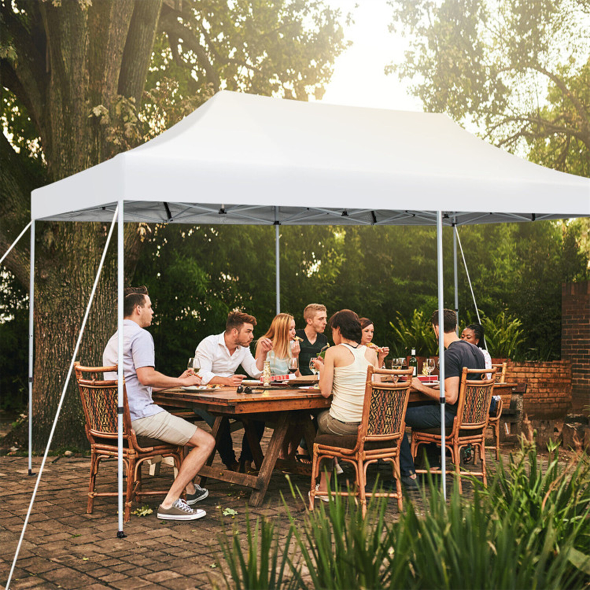 10 x 20 Feet Outdoor Pop-Up Patio Folding Canopy Tent
