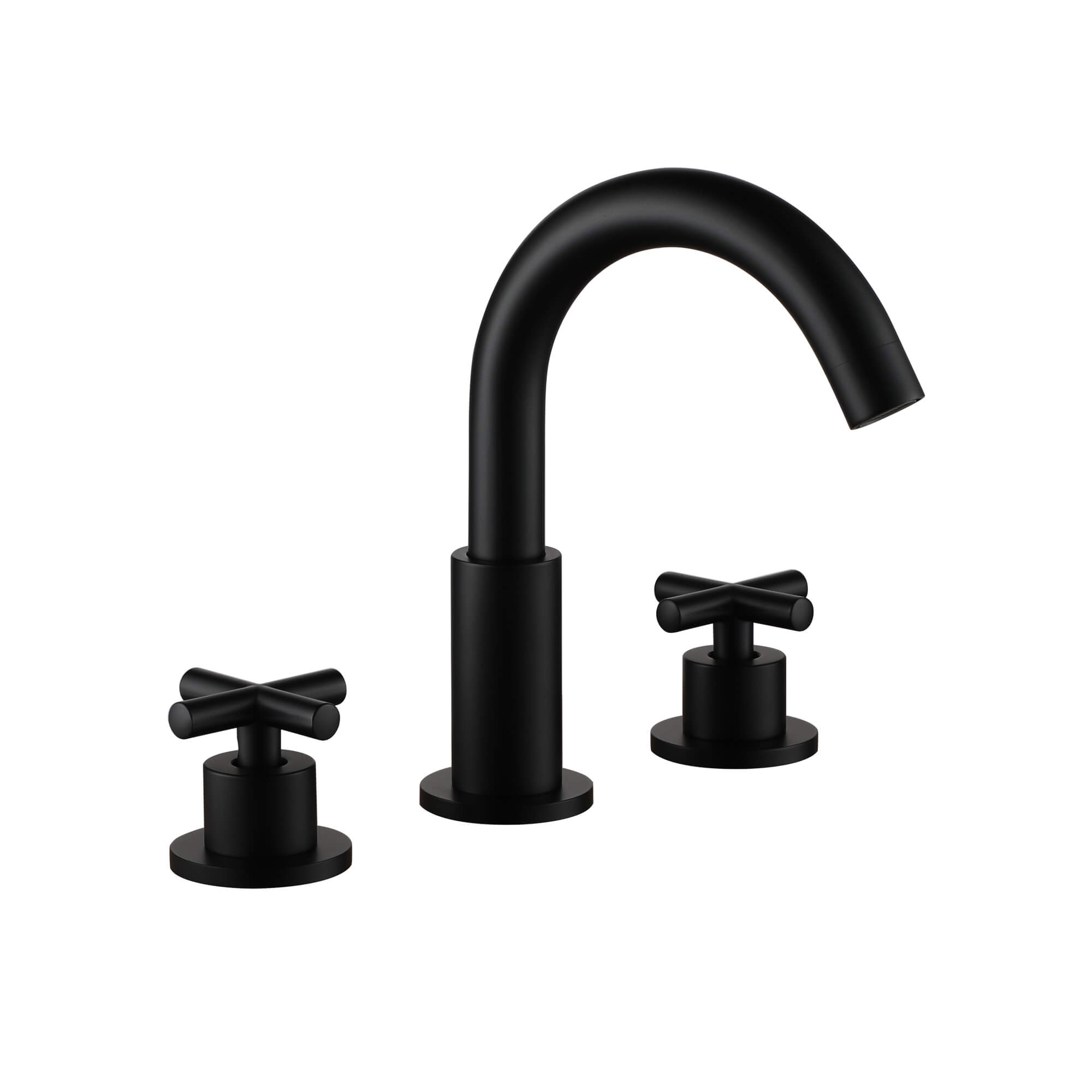 Casainc Matte Black Finish 8.32-in 2-Handle Widespread Watersense Labelled Bathroom Sink Faucet