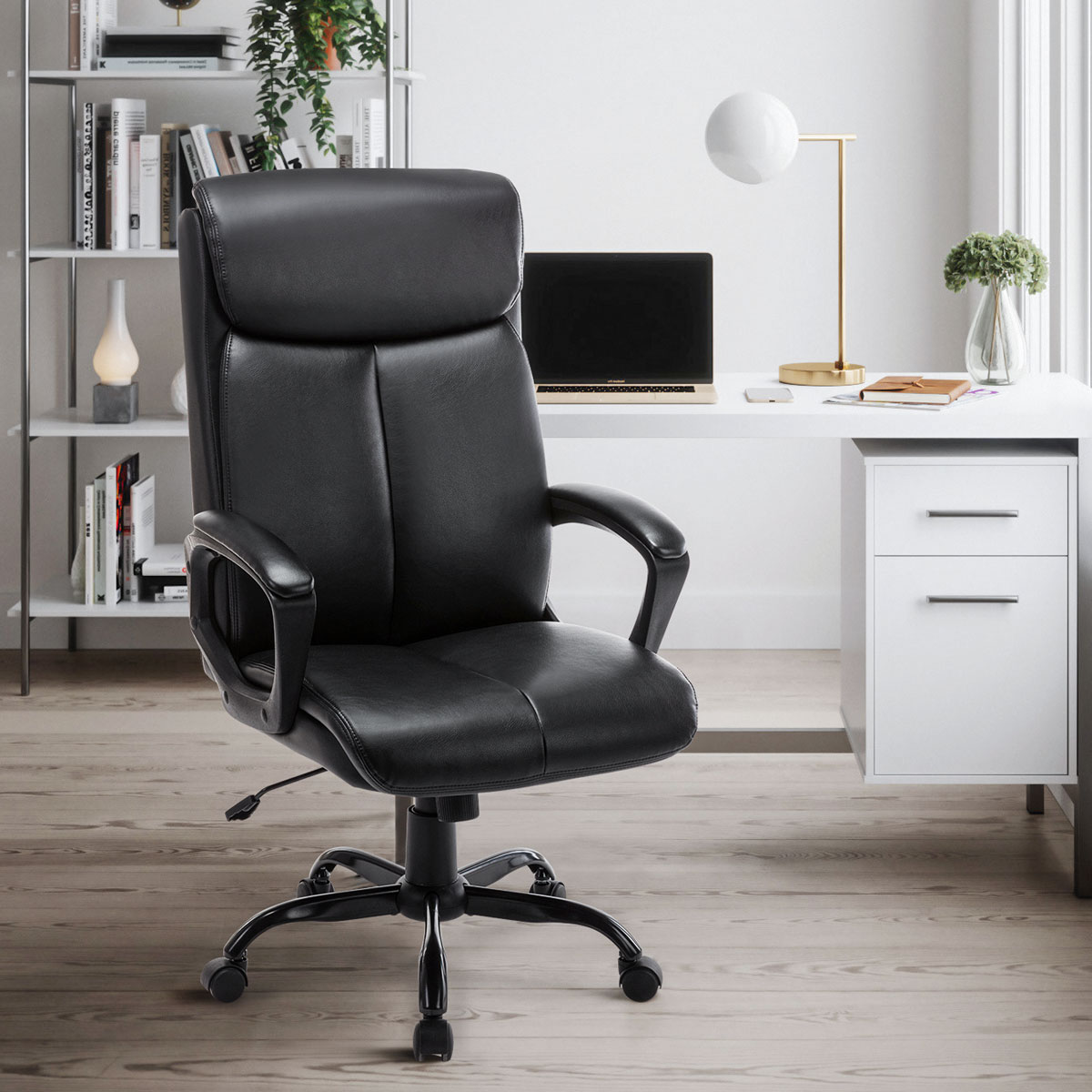 Details about   Home Office Desk Chairs High Back Ergonomic Executive Chair Swivel Task Chair 